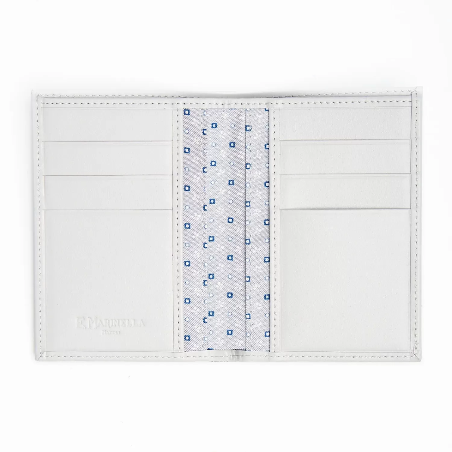 Light Grey Vertical Wallet In Silk And Leather>E.Marinella Cheap