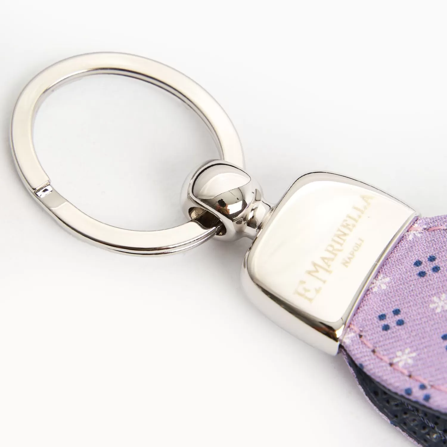 Lilac Keyfob In Silk And Leather>E.Marinella Flash Sale
