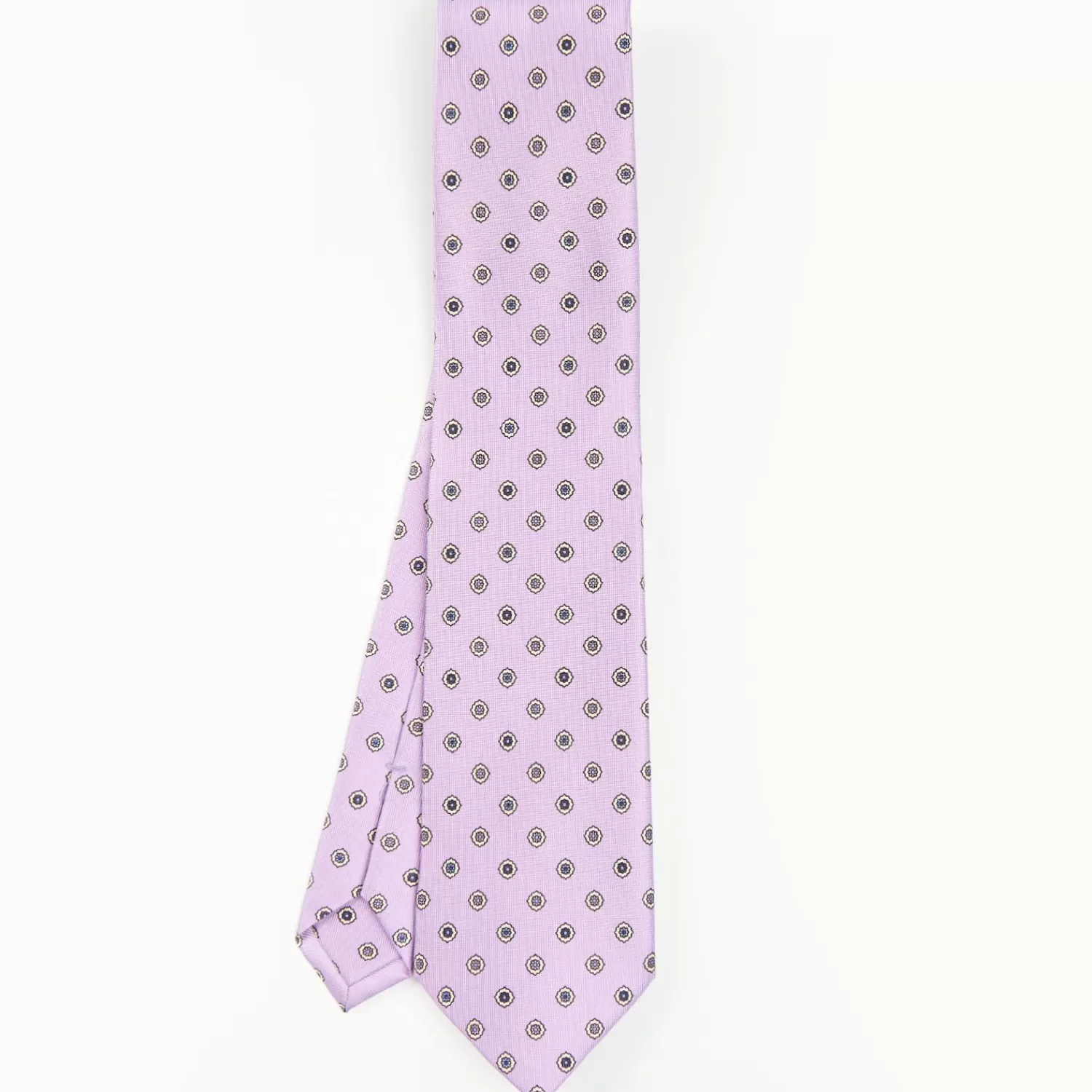 Lilac Sartorial Classic Silk Tie - Large Flower Pattern>E.Marinella Fashion