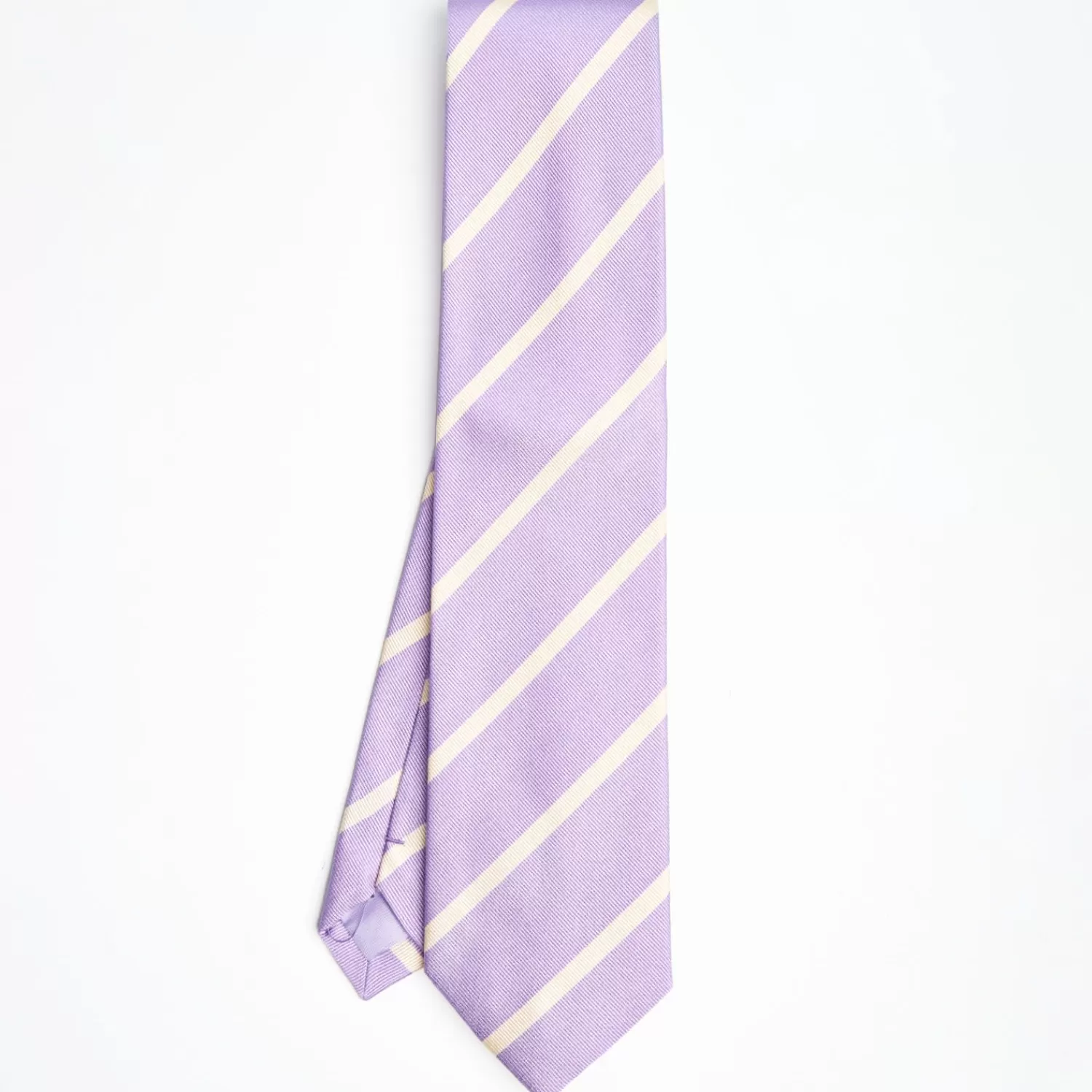Lilac Sartorial Striped Silk Tie>E.Marinella Clearance