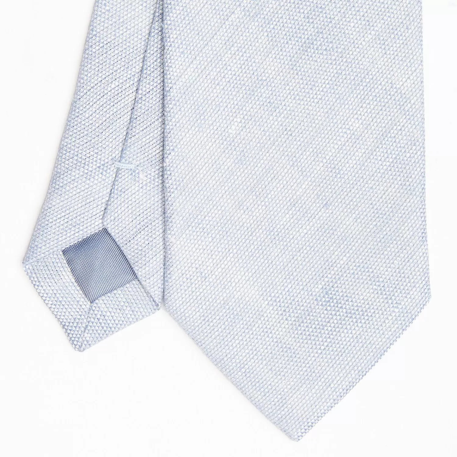 Linen Tie - Solid Light Blue Color>E.Marinella Online