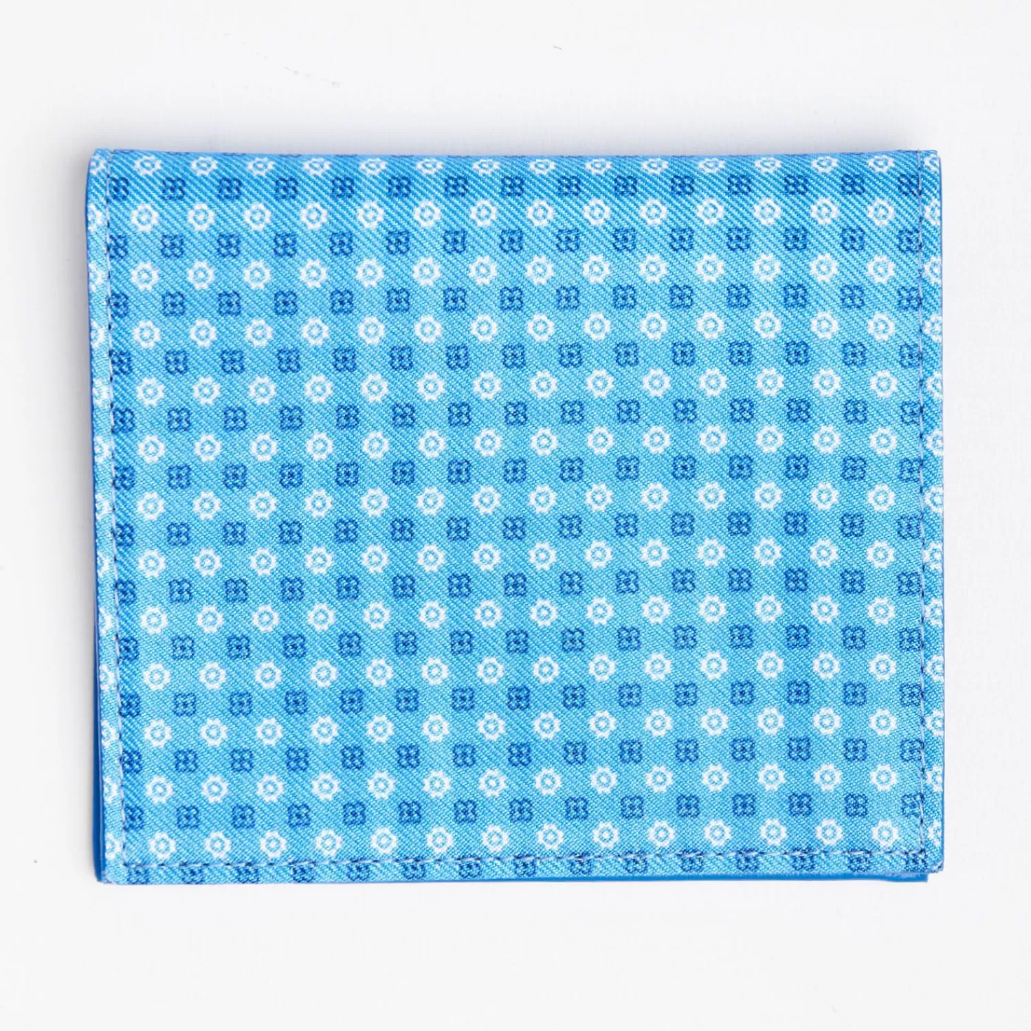Mid Blue Small Wallet In Silk And Leather>E.Marinella Cheap