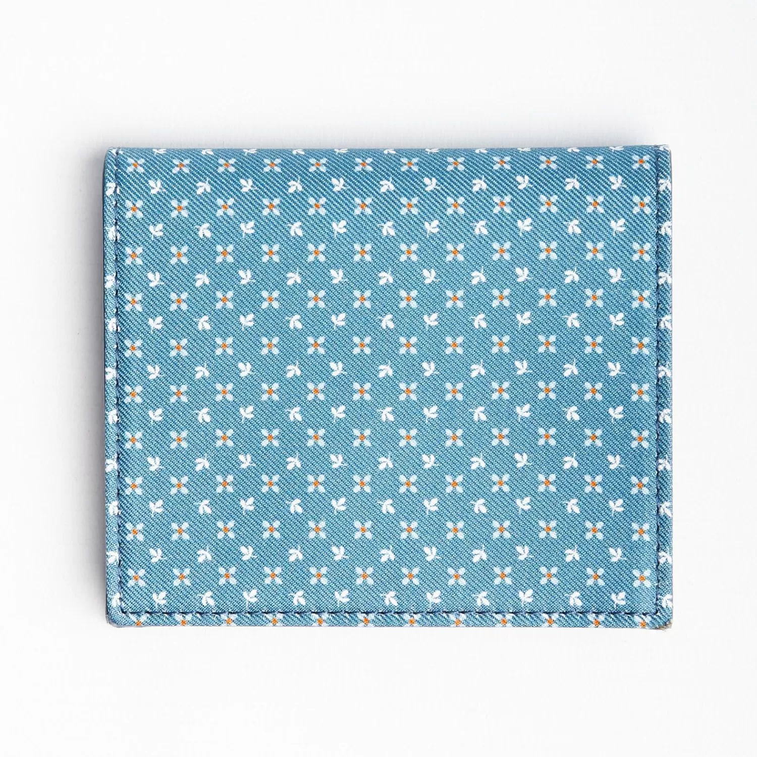 Mid Blue Small Wallet In Silk And Leather>E.Marinella Fashion