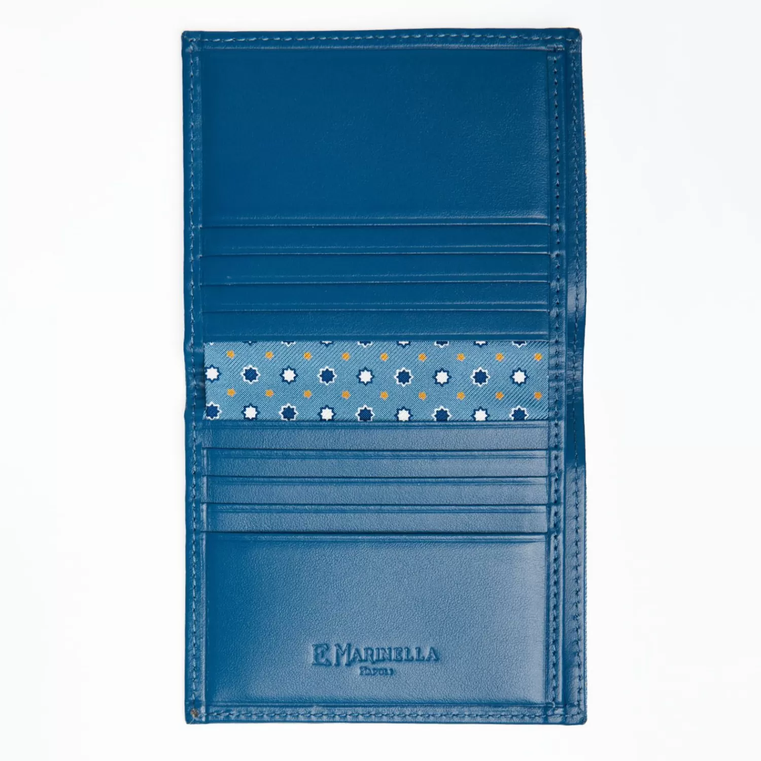 Mid Blue Small Wallet In Silk And Leather>E.Marinella Best