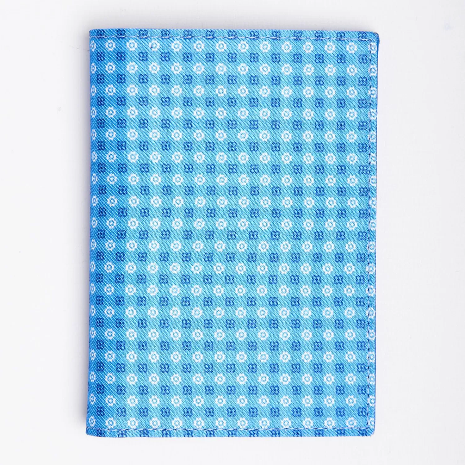 Mid Blue Vertical Wallet In Silk And Leather>E.Marinella Sale