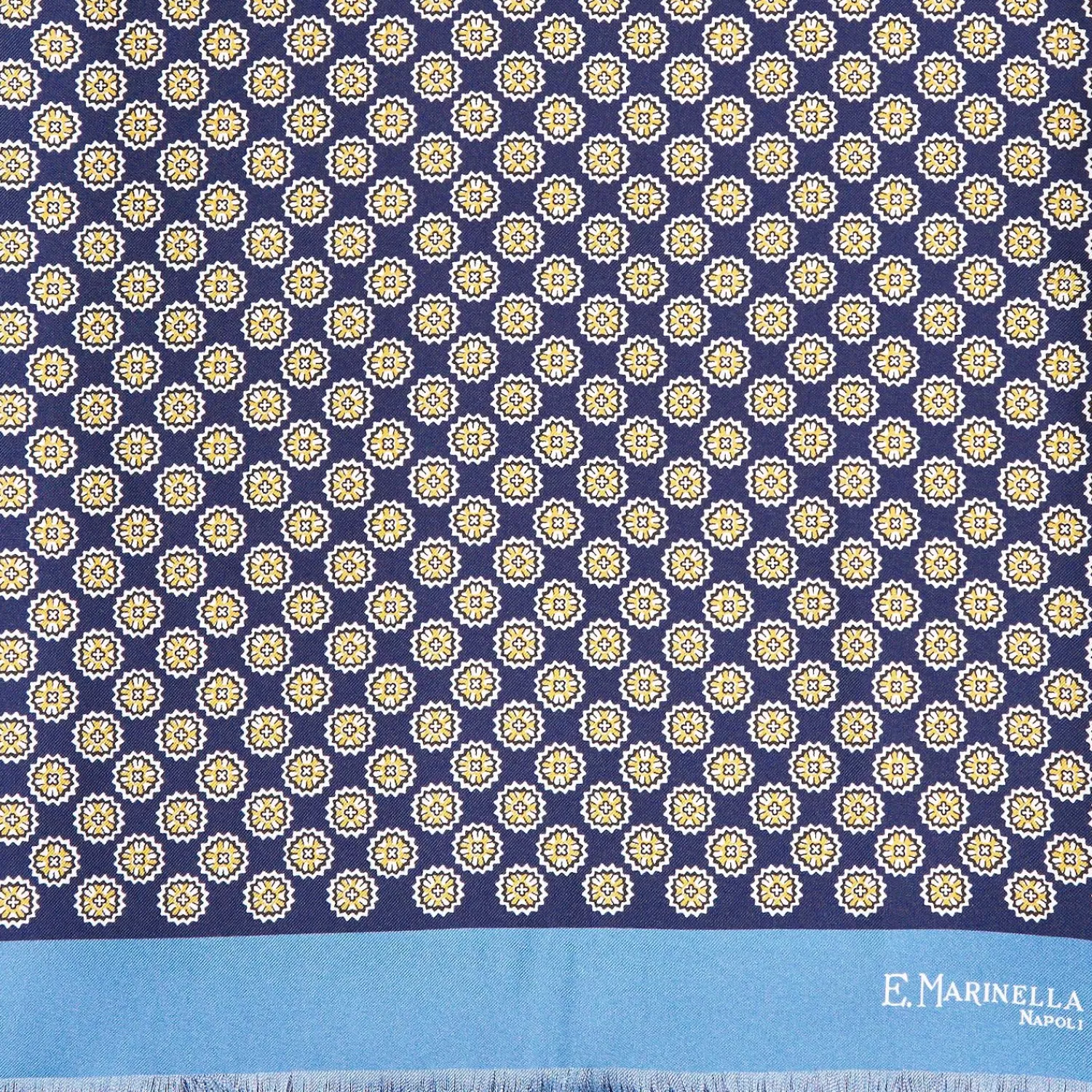 Midnight And Light Blue Double Silk Scarf>E.Marinella Outlet