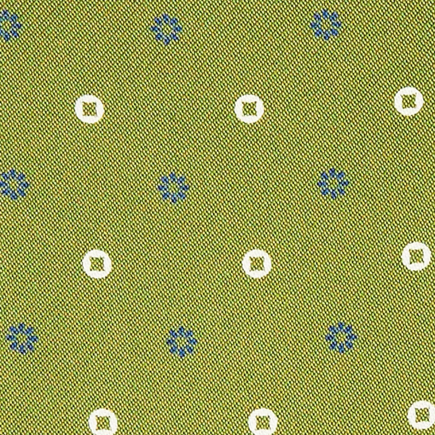 Olive Green Silk Ascot Tie - Small Flower Designs>E.Marinella Clearance
