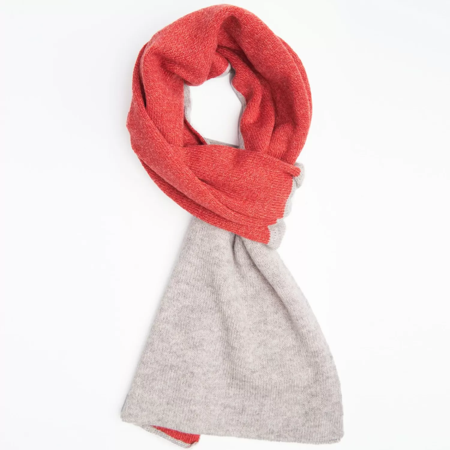 Orange And Gray Two-Tone Solid Cashmere Neck Warmer>E.Marinella Flash Sale
