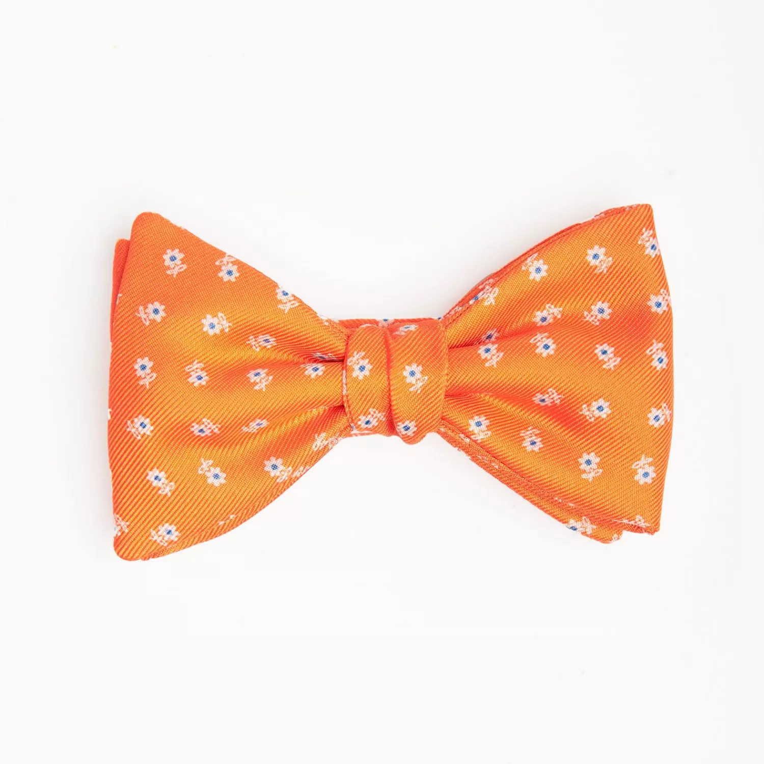 Orange Pre-Knotted Bowtie - Small Flower Pattern>E.Marinella Fashion