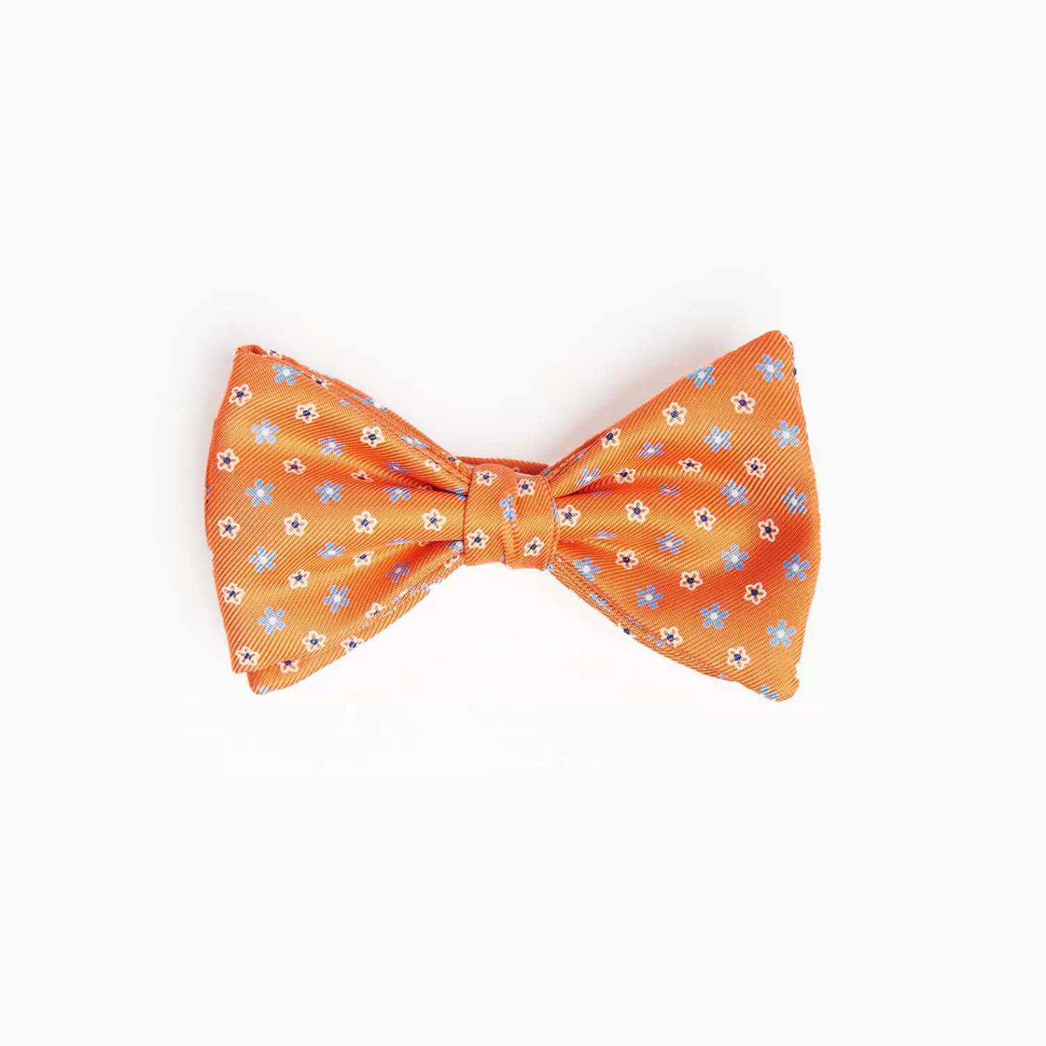 Orange Pre-Knotted Silk Bowtie Small Flower Pattern>E.Marinella Hot