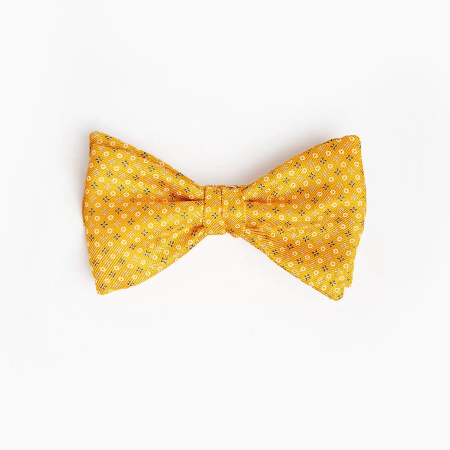 Orange Pre-Knotted Silk Bowtie Small Geometric Pattern>E.Marinella Online