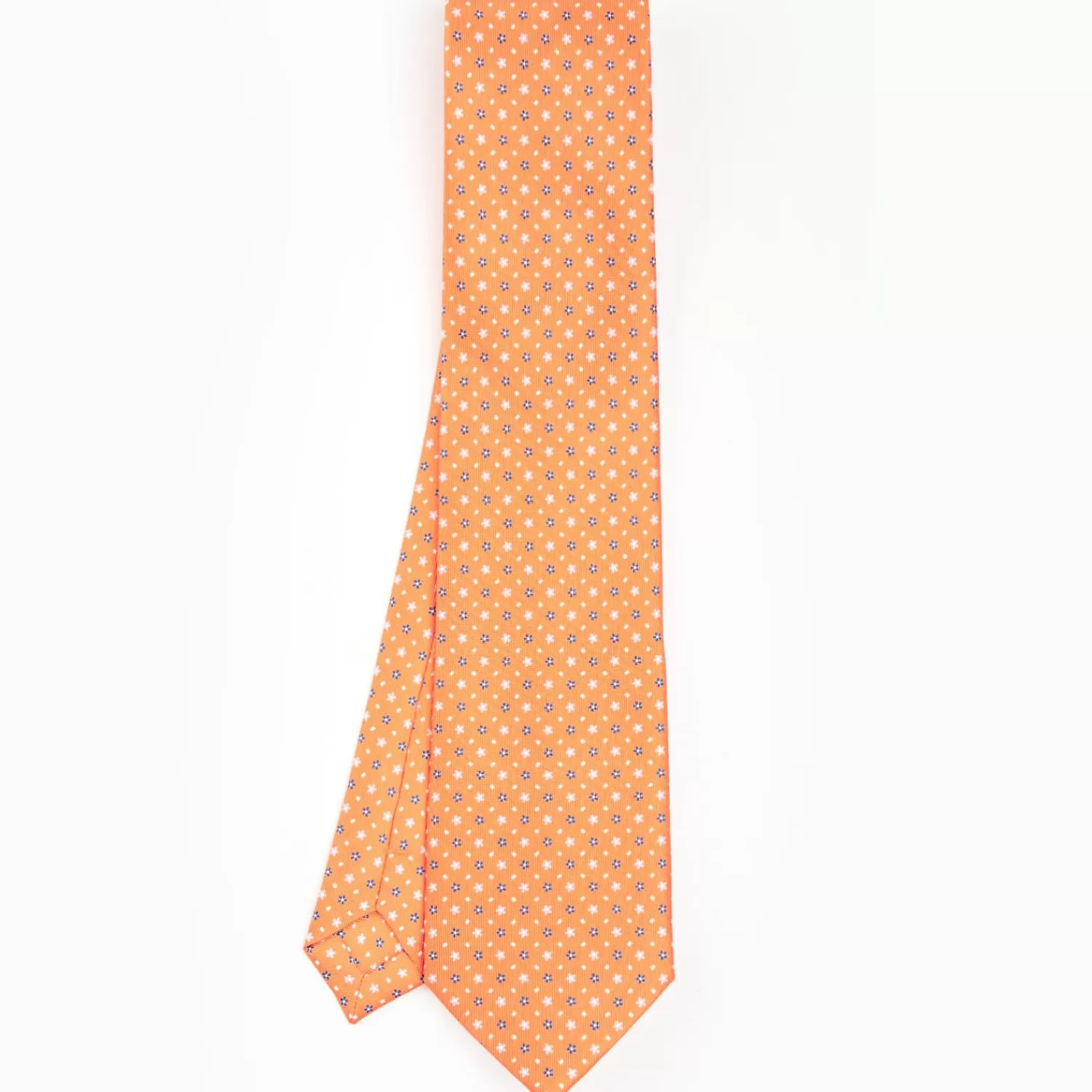 Orange Sartorial Classic Silk Tie - Small Flower Designs>E.Marinella Cheap