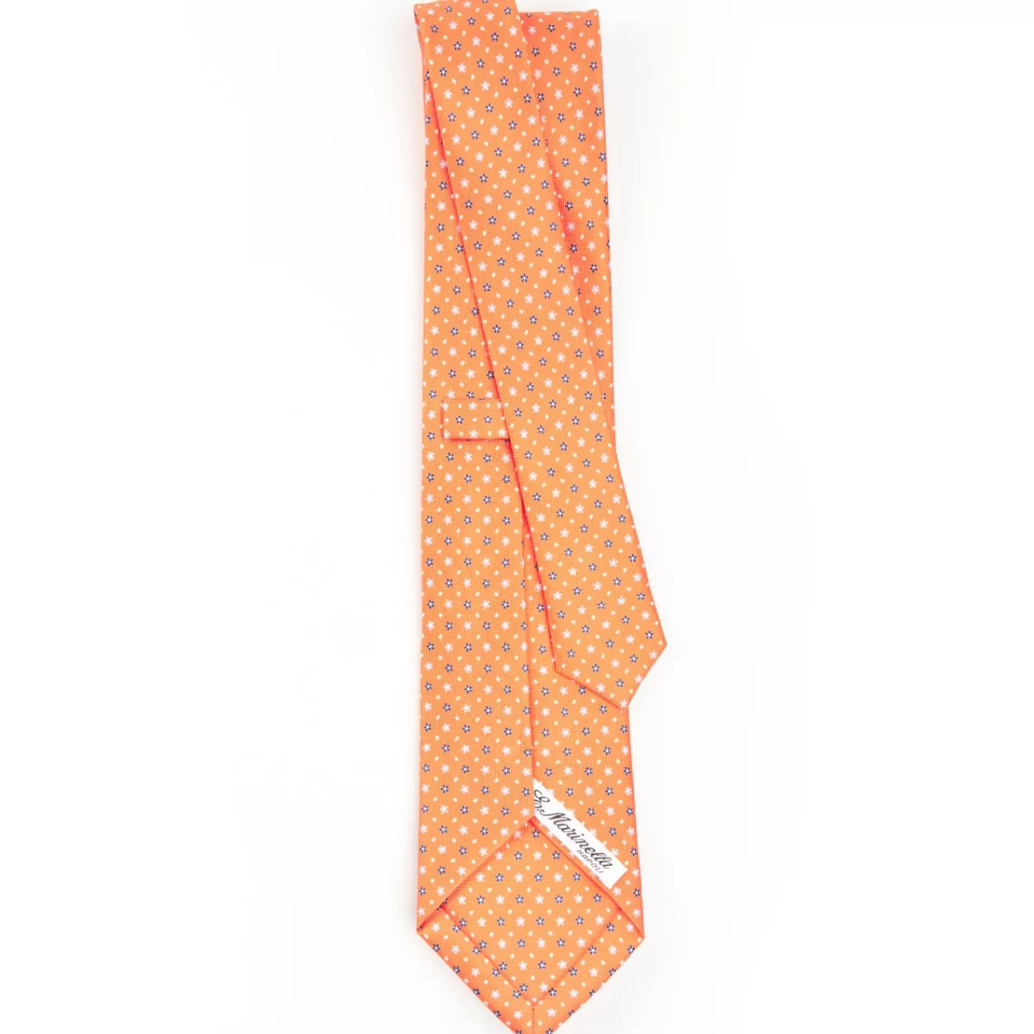 Orange Sartorial Classic Silk Tie - Small Flower Designs>E.Marinella Cheap