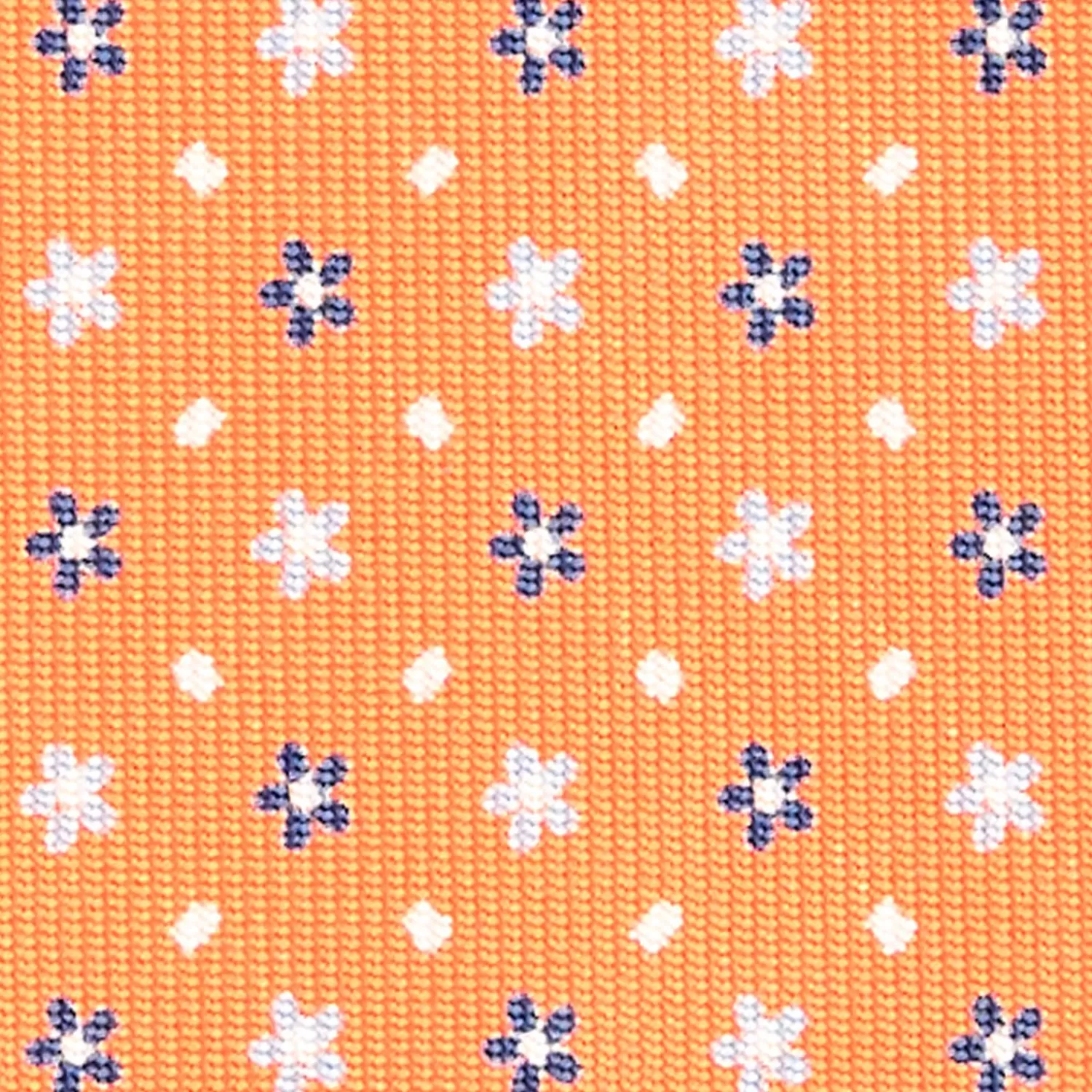 Orange Sartorial Classic Silk Tie - Small Flower Designs>E.Marinella Cheap
