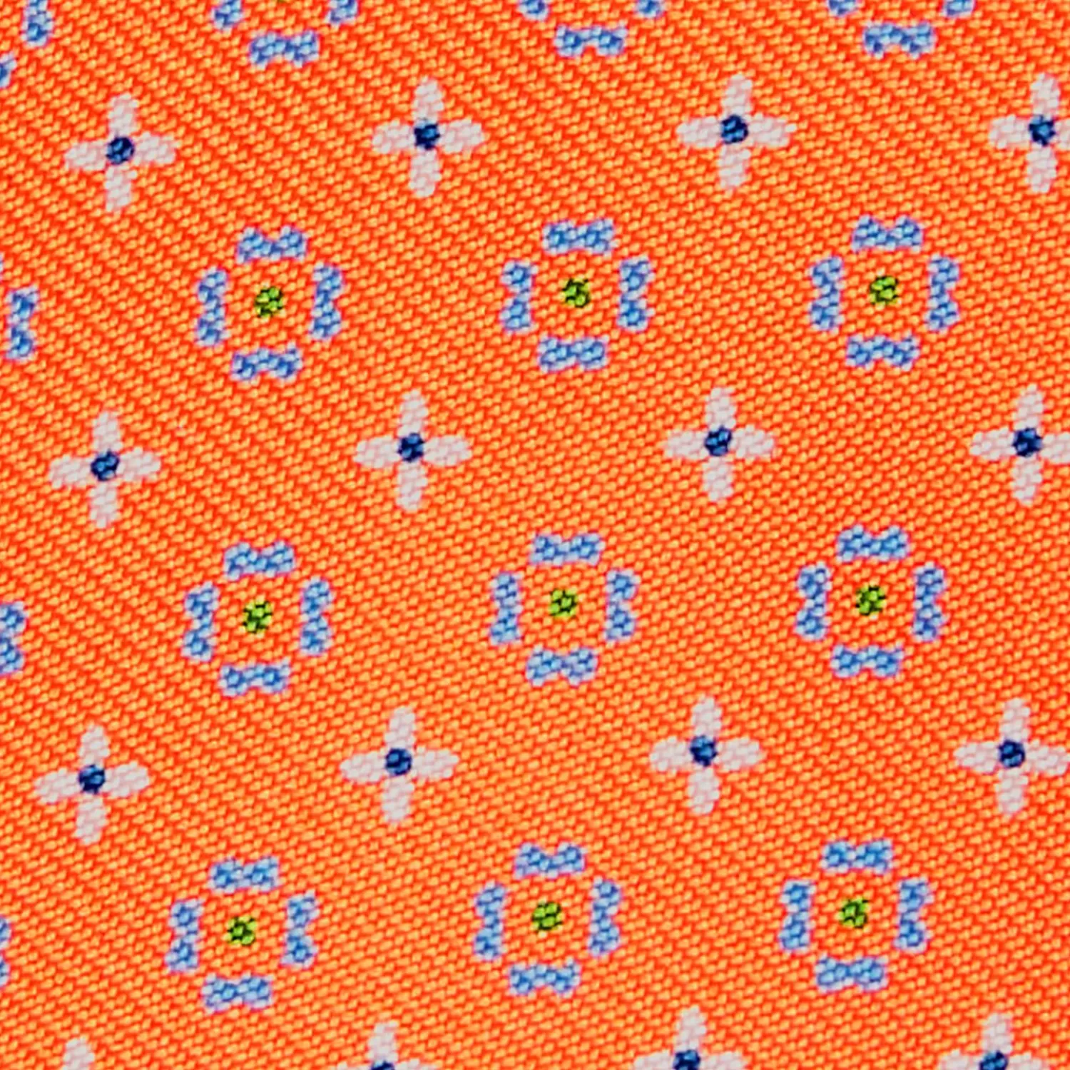 Orange Silk Bowtie To Self-Tie Small Flower Pattern>E.Marinella Shop