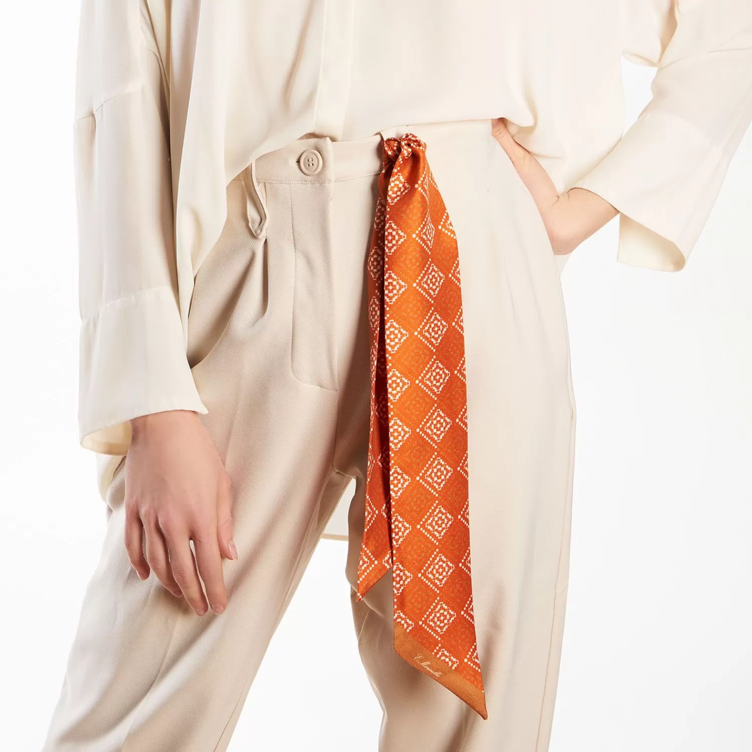 Orange Silk Twilly - Archivio Pattern>E.Marinella Hot