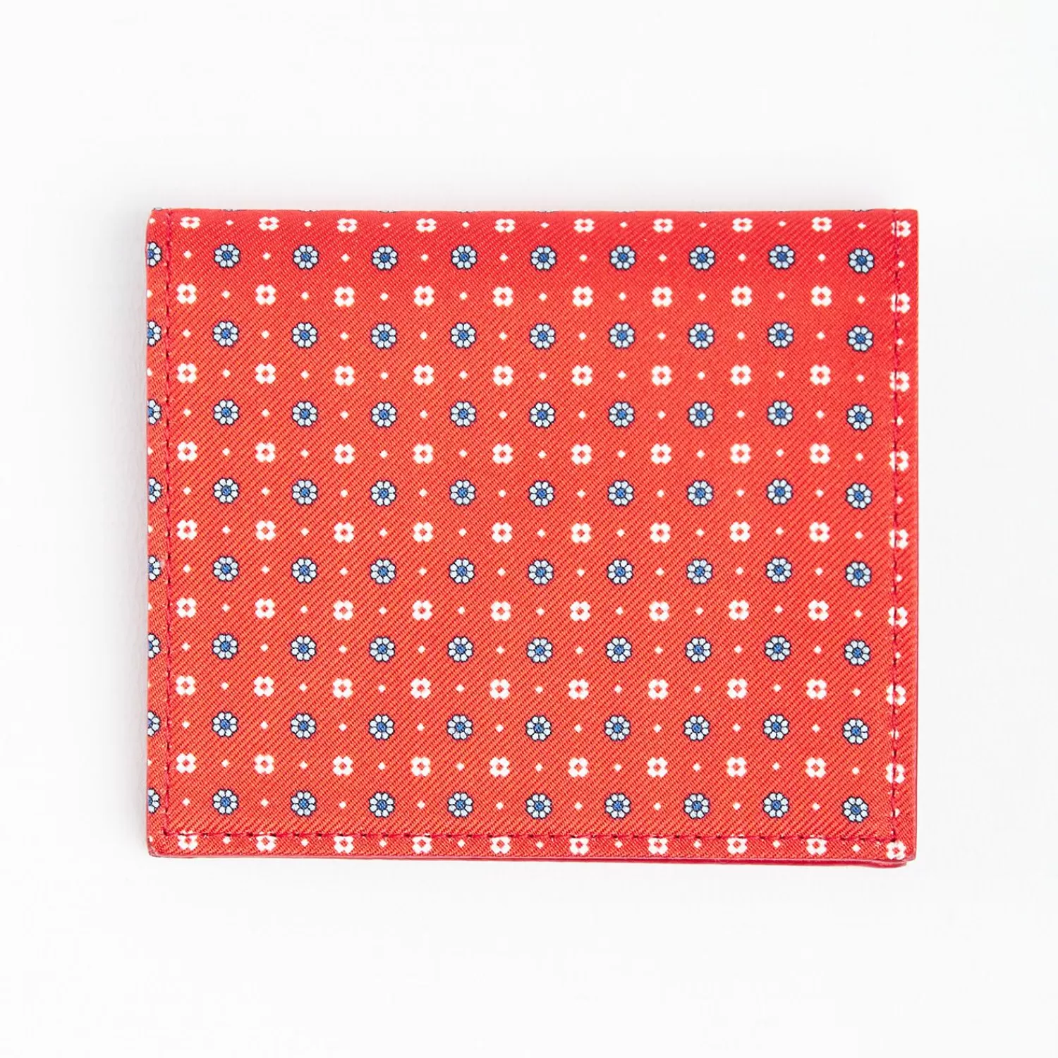 Orange Small Wallet In Silk And Leather>E.Marinella Shop