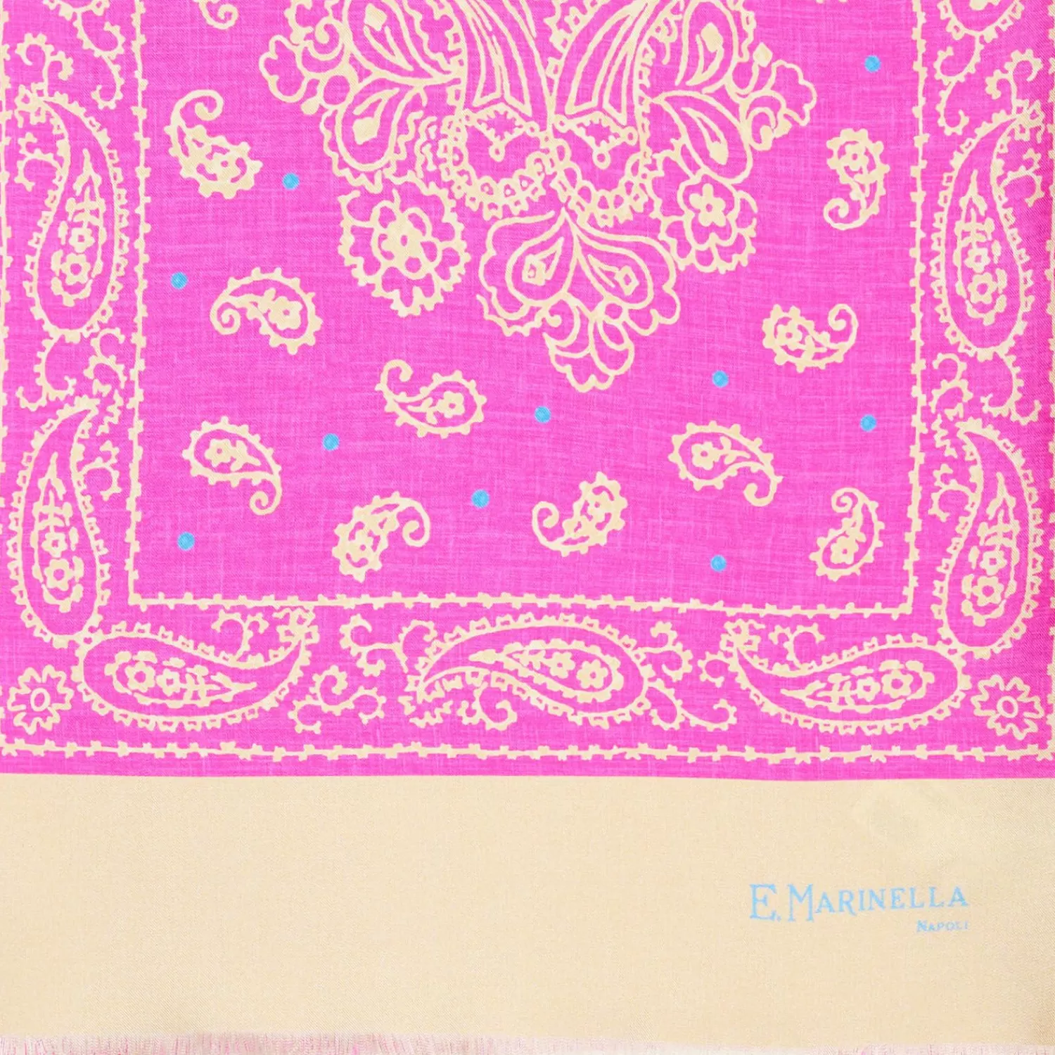Pink And Beige Double Silk Scarf - Paisley Pattern>E.Marinella Cheap