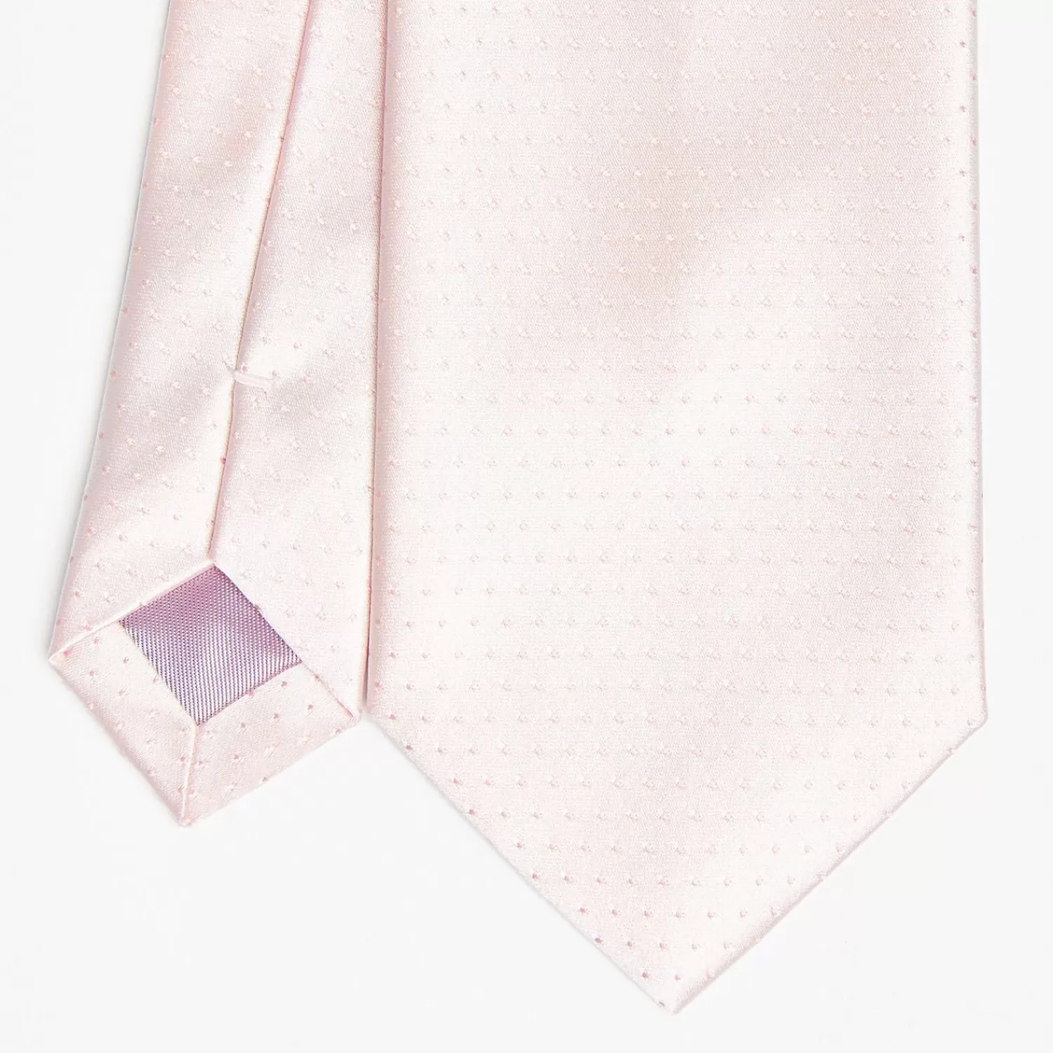 Pink Cerimonial Silk Satin Tie Small Polka Dot Pattern>E.Marinella New