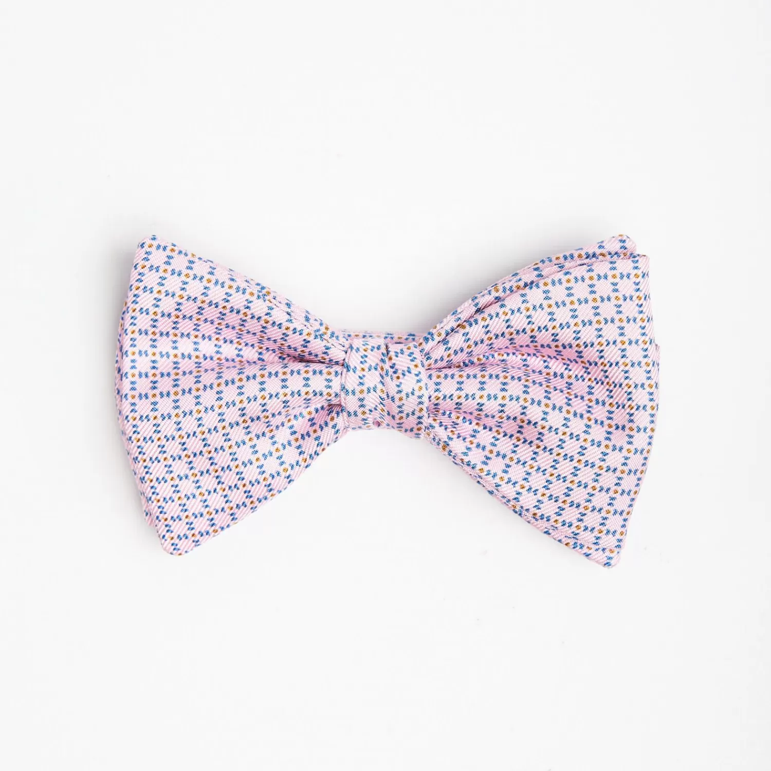 Pink Pre-Knotted Silk Bowtie - Small Geometric Pattern>E.Marinella Cheap