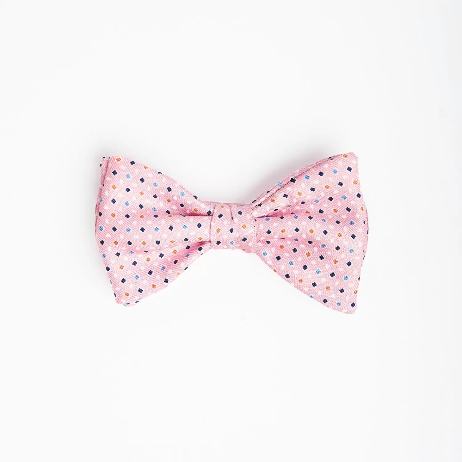 Pink Pre-Knotted Silk Bowtie - Small Geometric Pattern>E.Marinella Discount