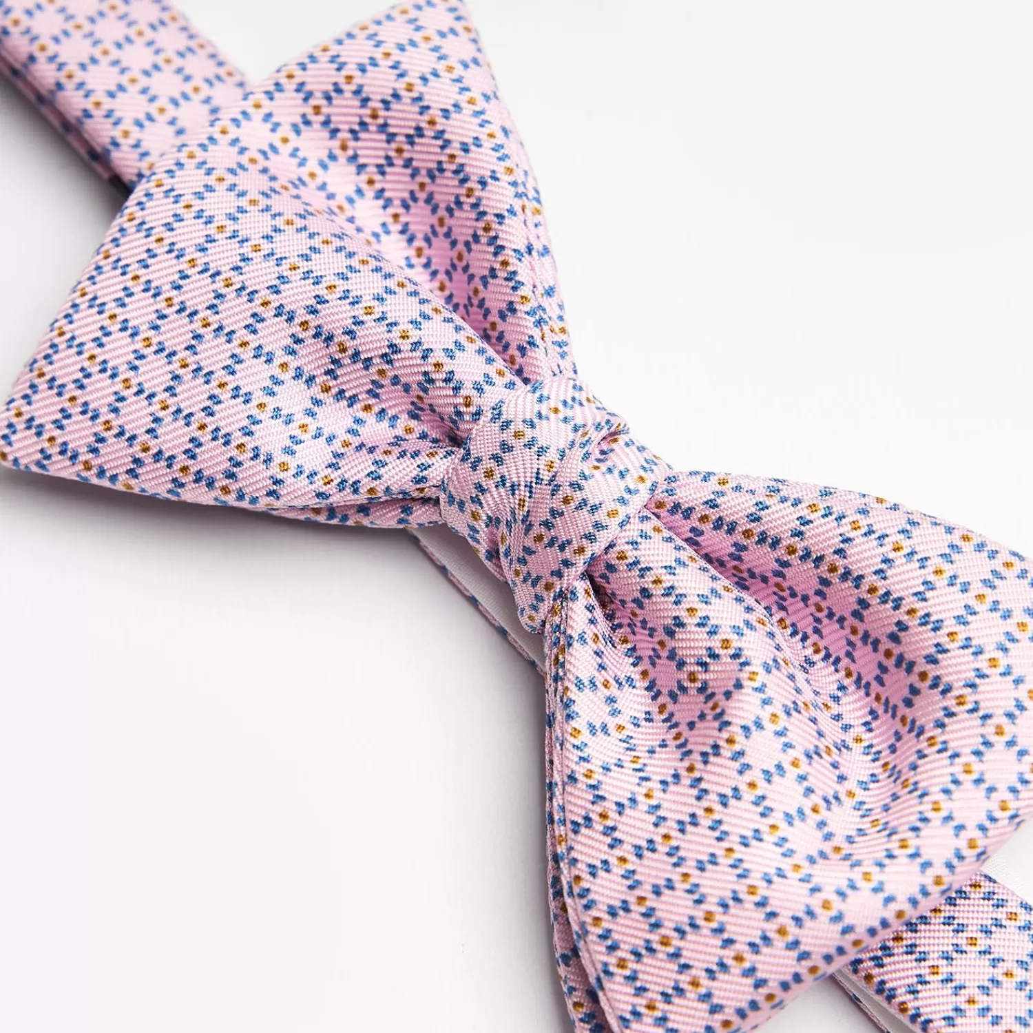 Pink Pre-Knotted Silk Bowtie - Small Geometric Pattern>E.Marinella Cheap