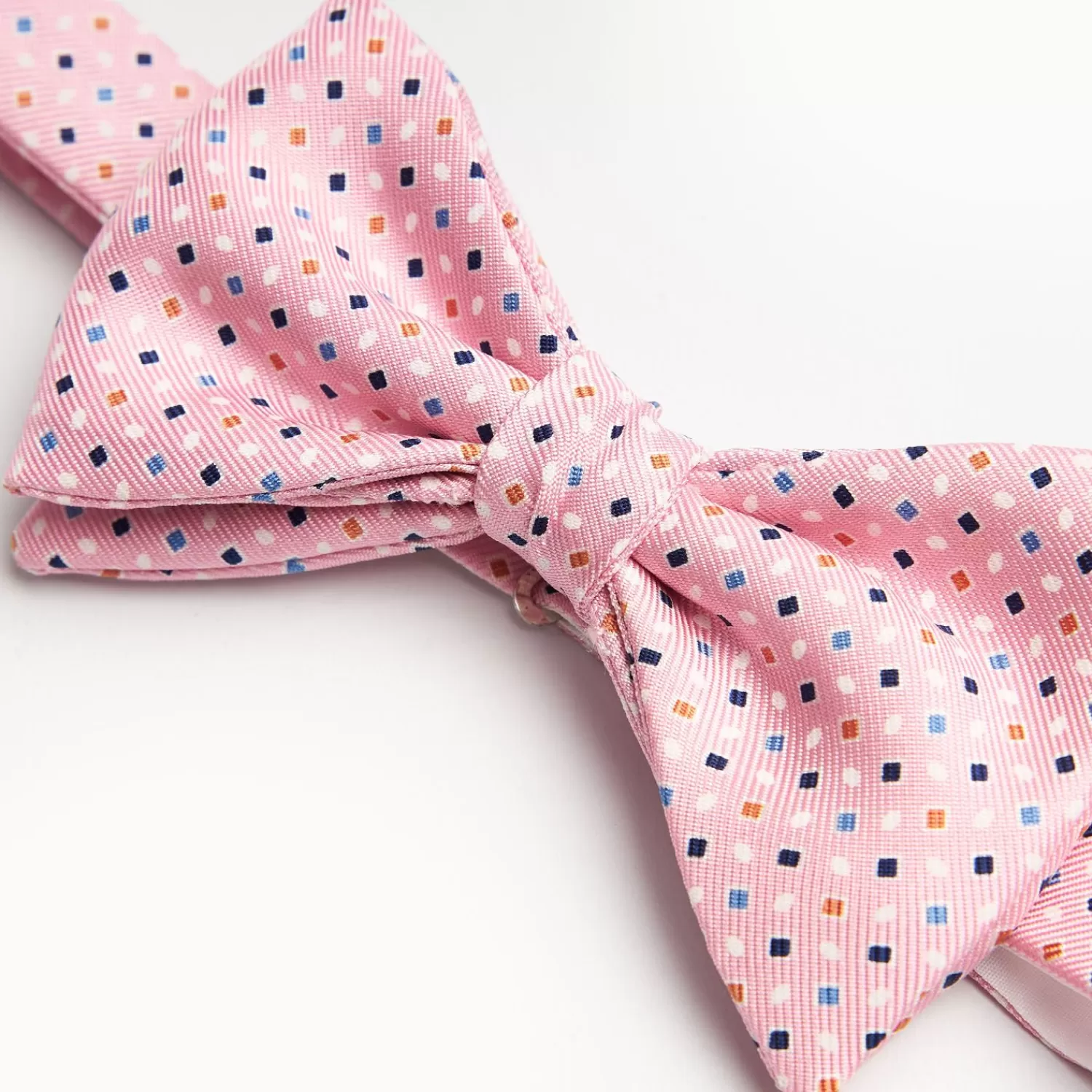 Pink Pre-Knotted Silk Bowtie - Small Geometric Pattern>E.Marinella Discount