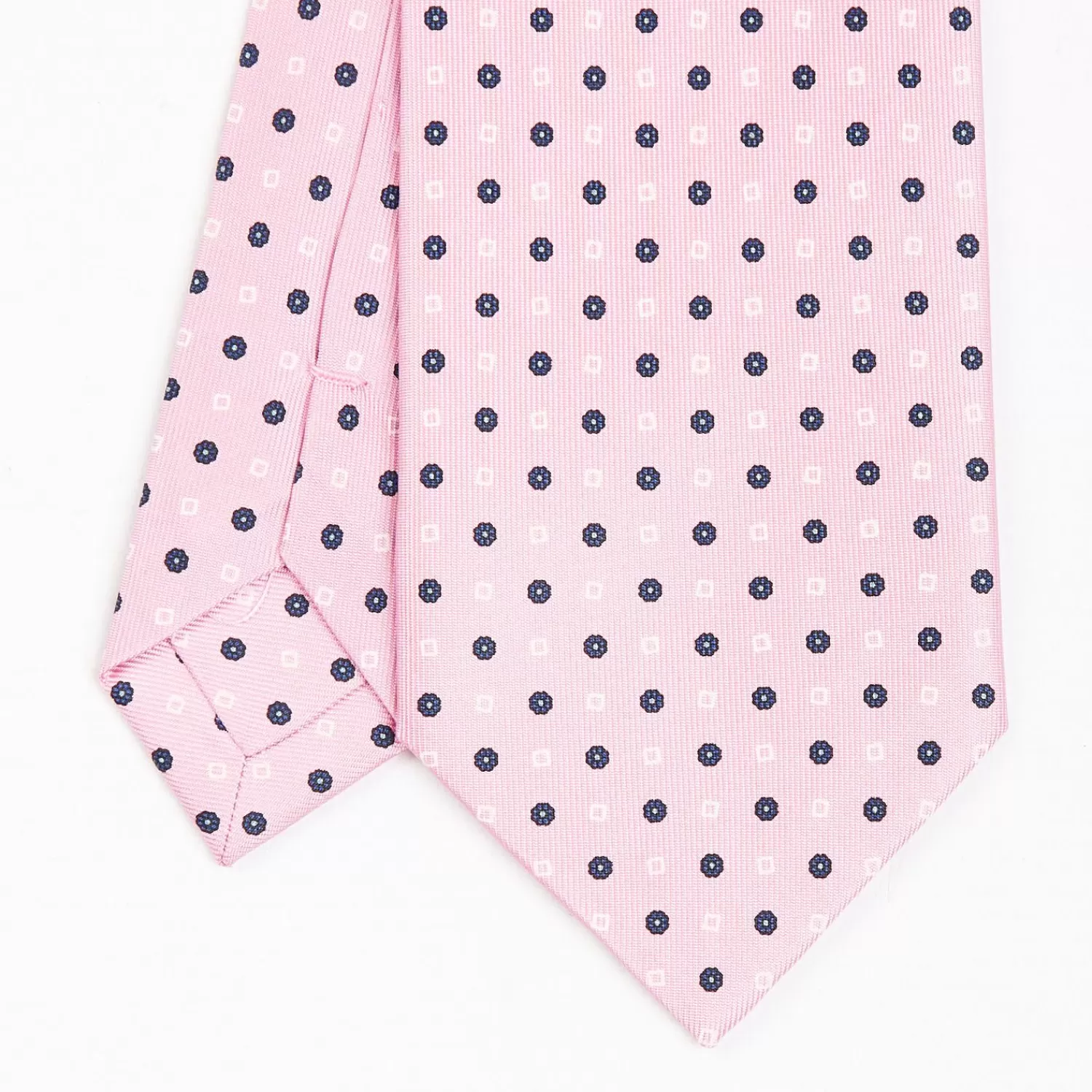 Pink Sartorial Classic Silk Tie - Small Flower Pattern>E.Marinella Clearance