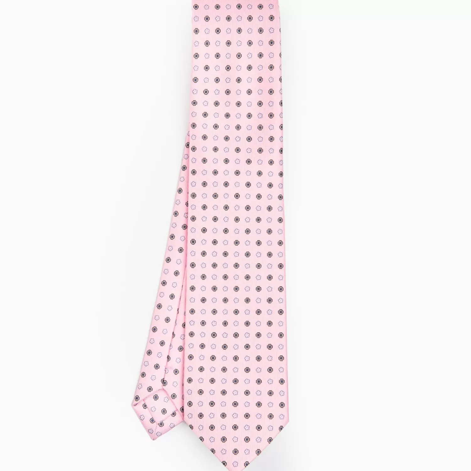 Pink Sartorial Classic Silk Tie - Small Flower Pattern>E.Marinella Sale