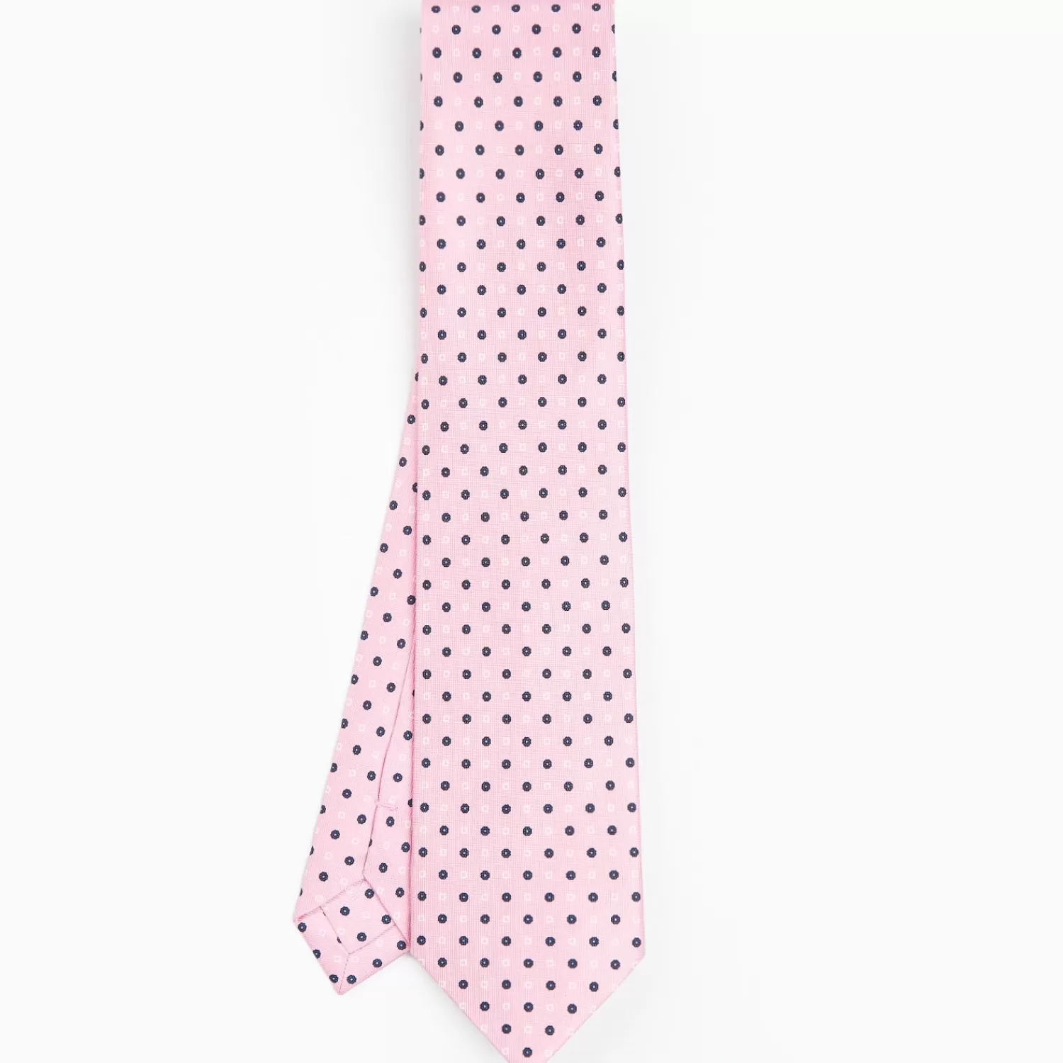 Pink Sartorial Classic Silk Tie - Small Flower Pattern>E.Marinella Clearance
