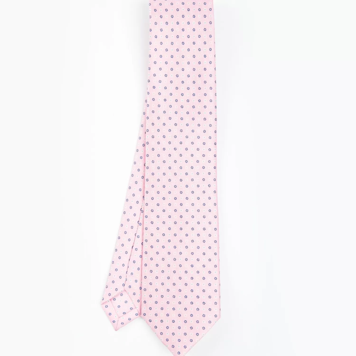 Pink Sartorial Classic Tie - Small Flower Pattern>E.Marinella Online