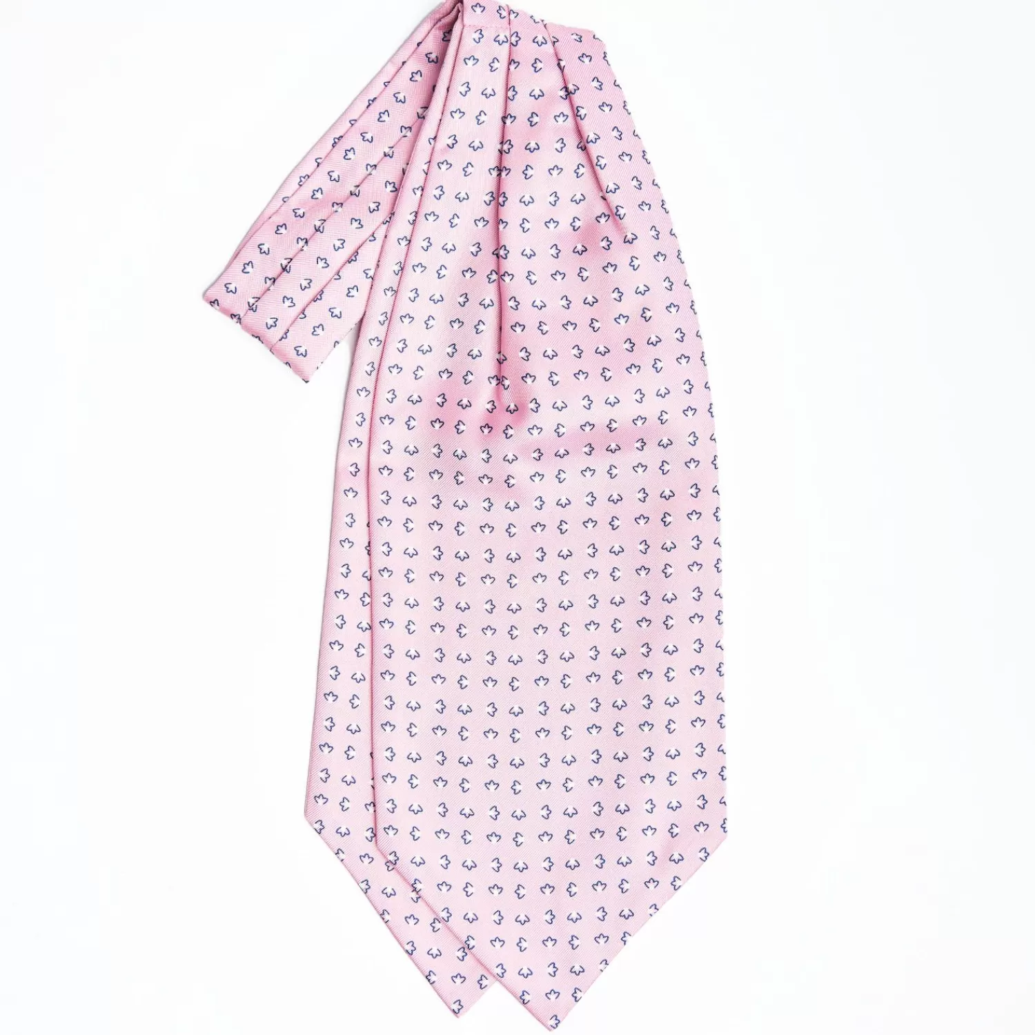 Pink Silk Ascot Tie - Small Flower Designs>E.Marinella Discount