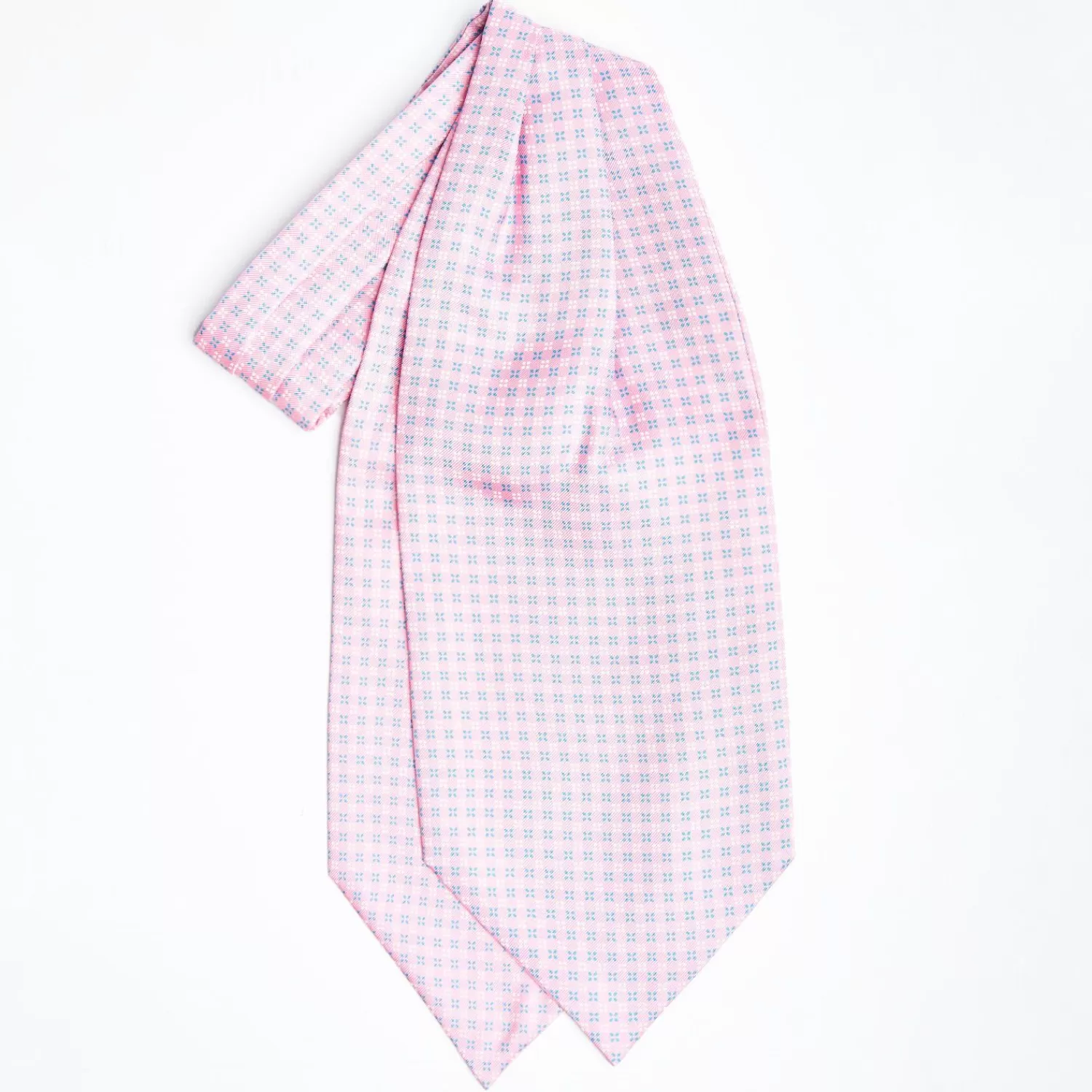 Pink Silk Ascot Tie - Small Flower Designs>E.Marinella Sale