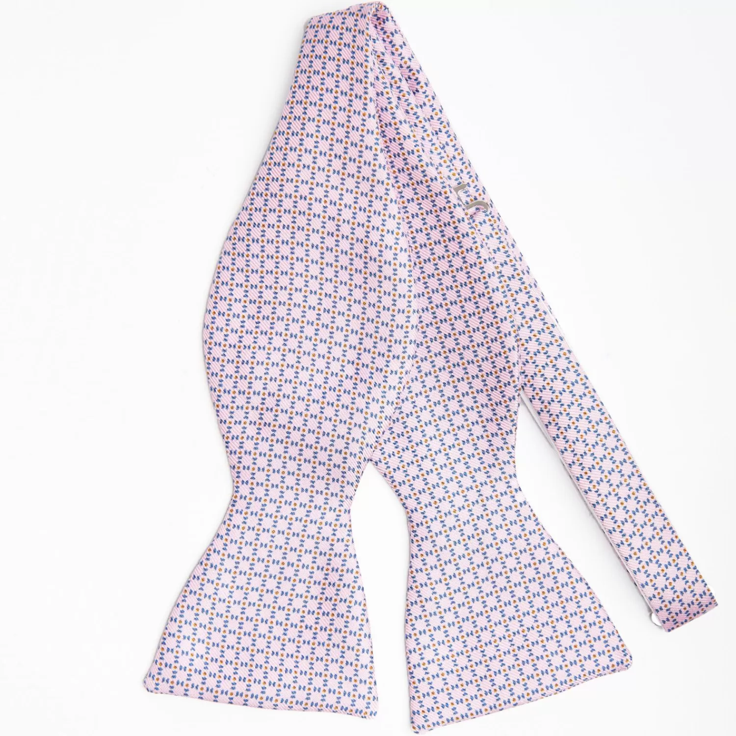Pink Silk Bowtie To Self-Tie - Small Geometric Pattern>E.Marinella Discount