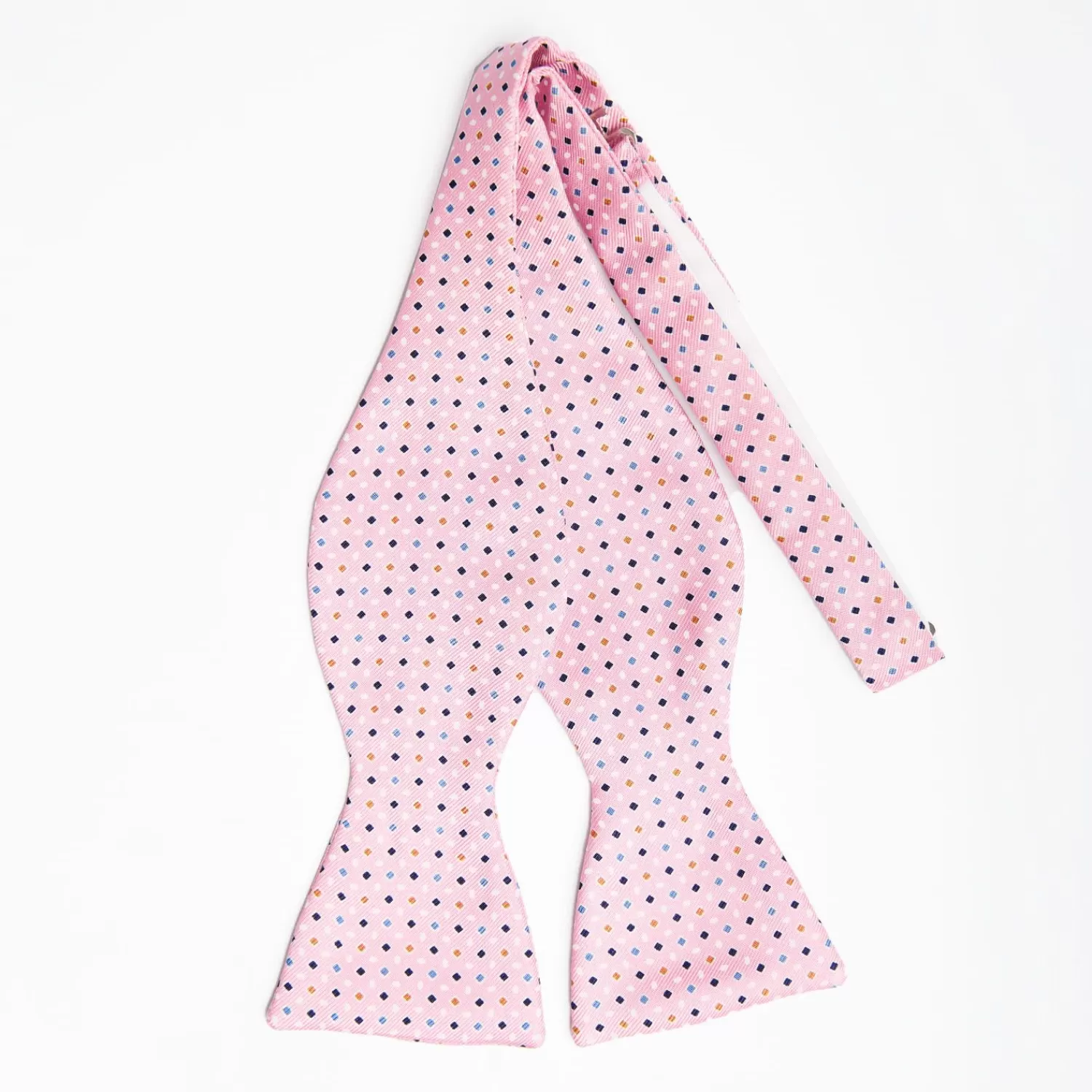 Pink Silk Bowtie To Self-Tie Small Geometric Pattern>E.Marinella Outlet