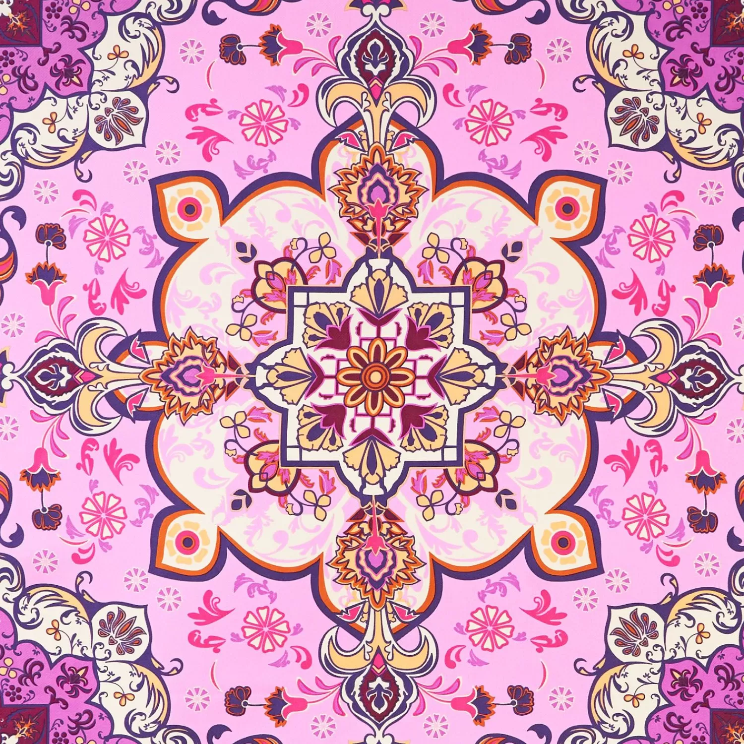 Pink Silk Scarf 90 - Mediterranean Vibes>E.Marinella Shop