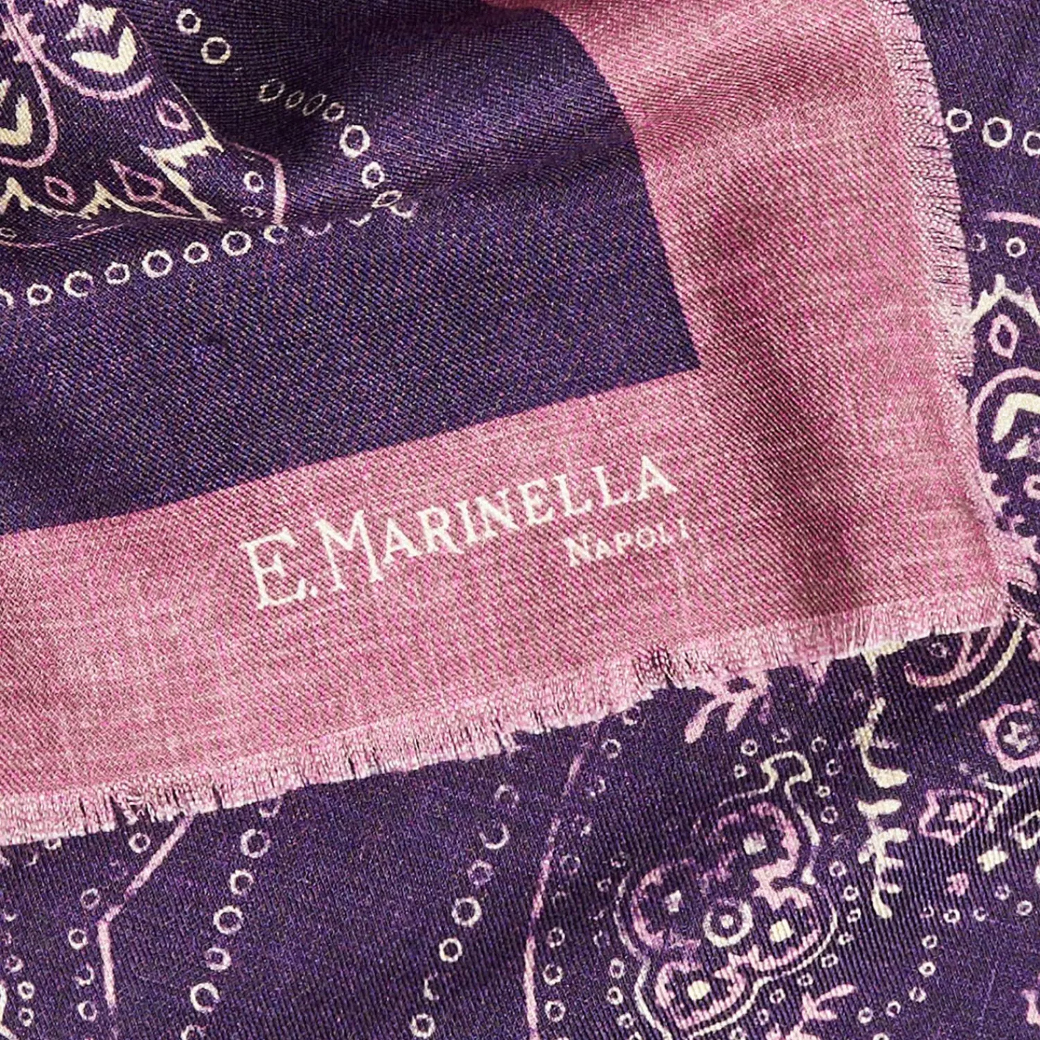 Pink Wool And Silk Stole 135>E.Marinella Online