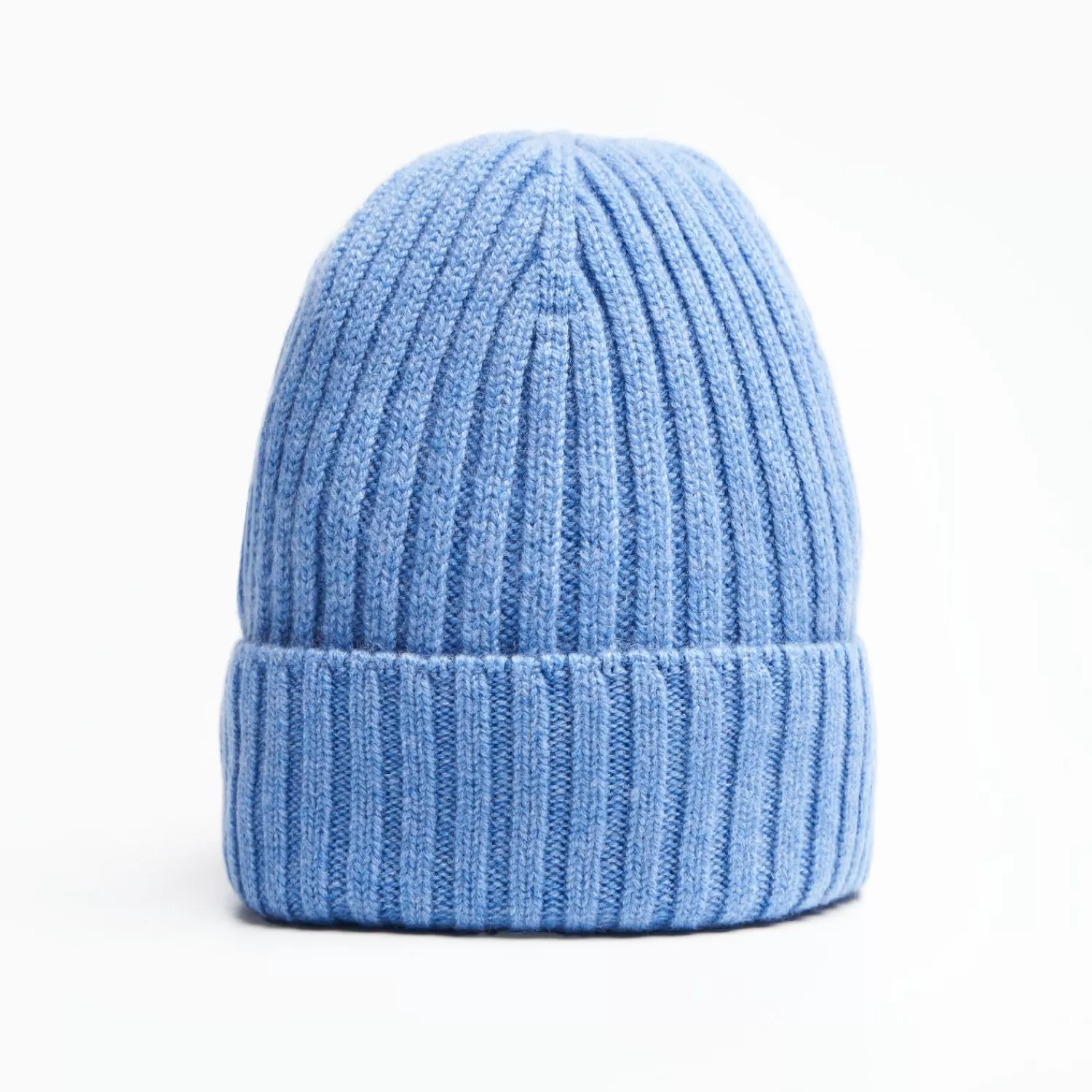 Powder Blue Cashmere Ribbed Beanie>E.Marinella Cheap