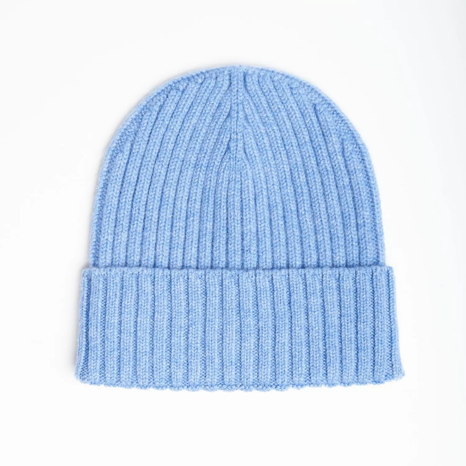 Powder Blue Cashmere Ribbed Beanie>E.Marinella Cheap
