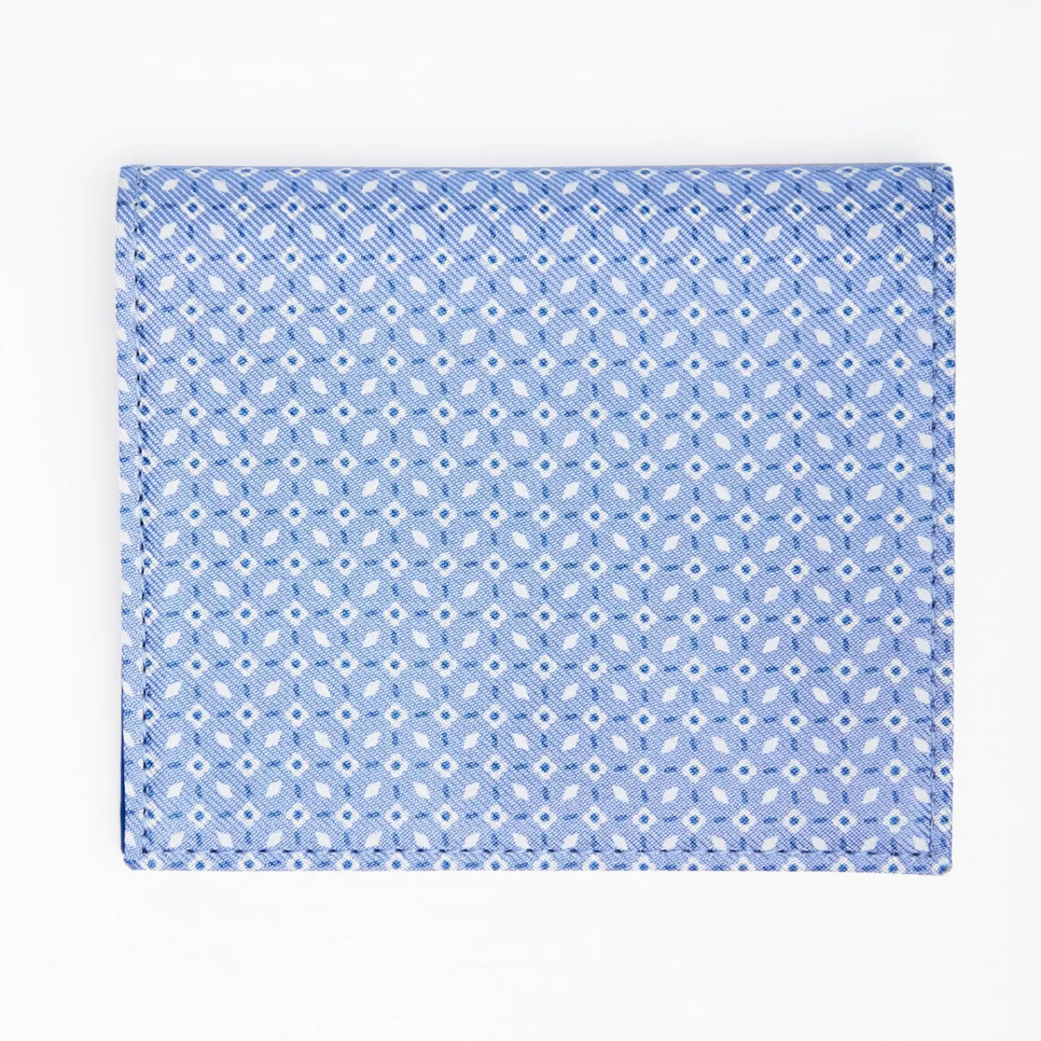 Powder Blue Small Wallet In Silk And Leather>E.Marinella Sale