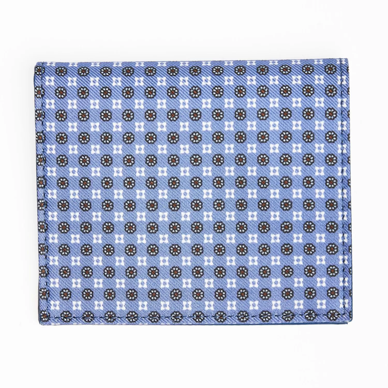 Powder Blue Small Wallet In Silk And Leather>E.Marinella Best Sale