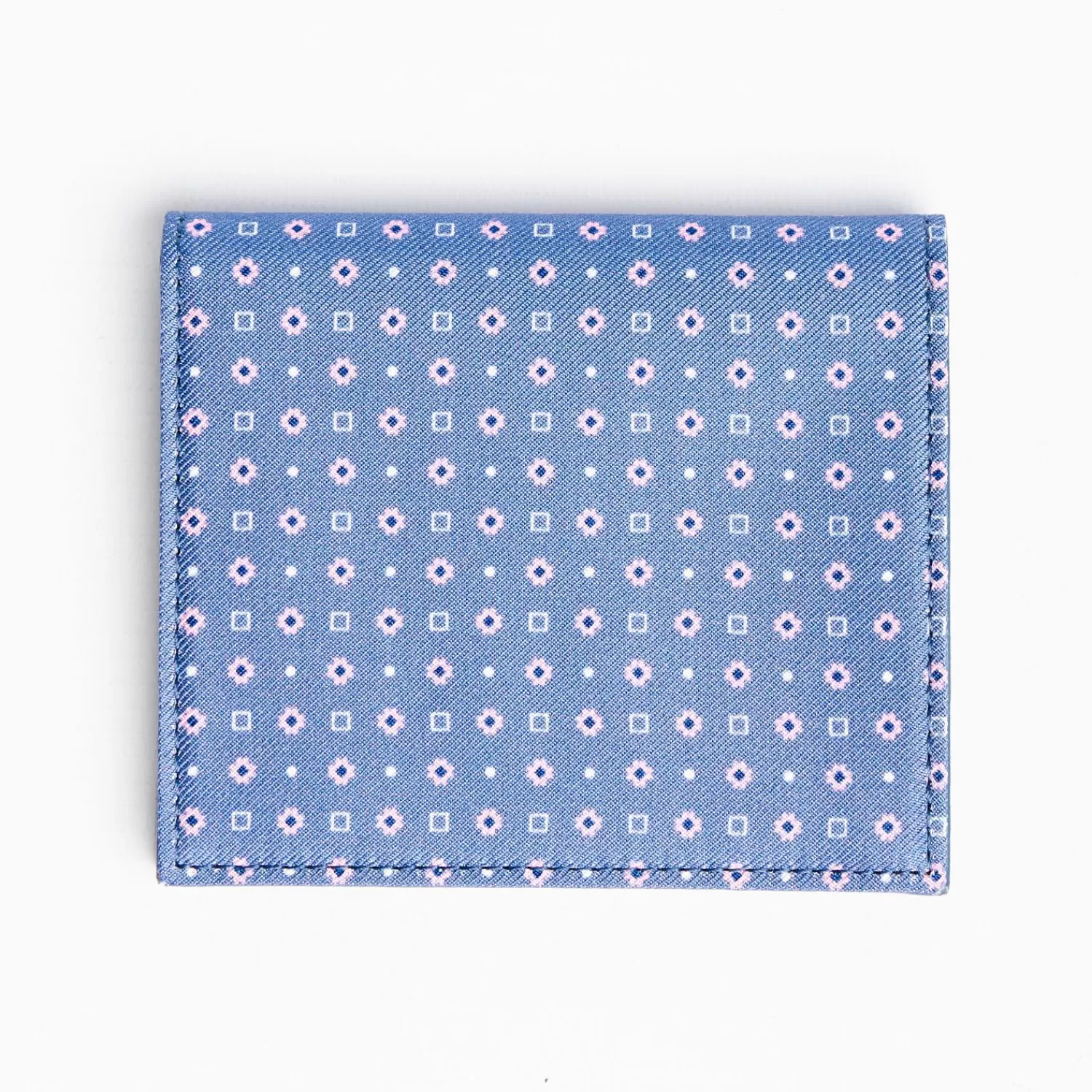 Powder Blue Small Wallet In Silk And Leather>E.Marinella Outlet