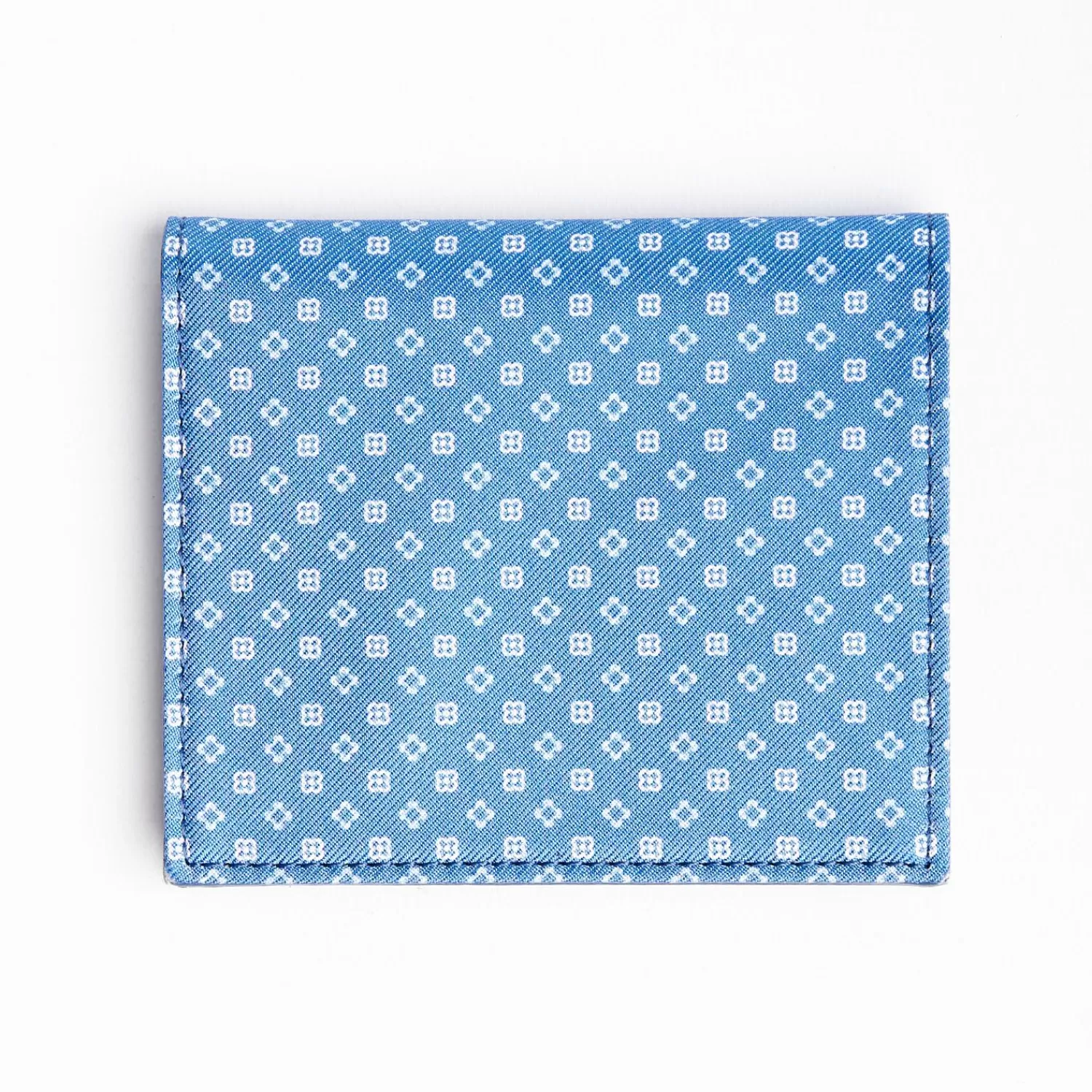 Powder Blue Small Wallet In Silk And Leather>E.Marinella Fashion