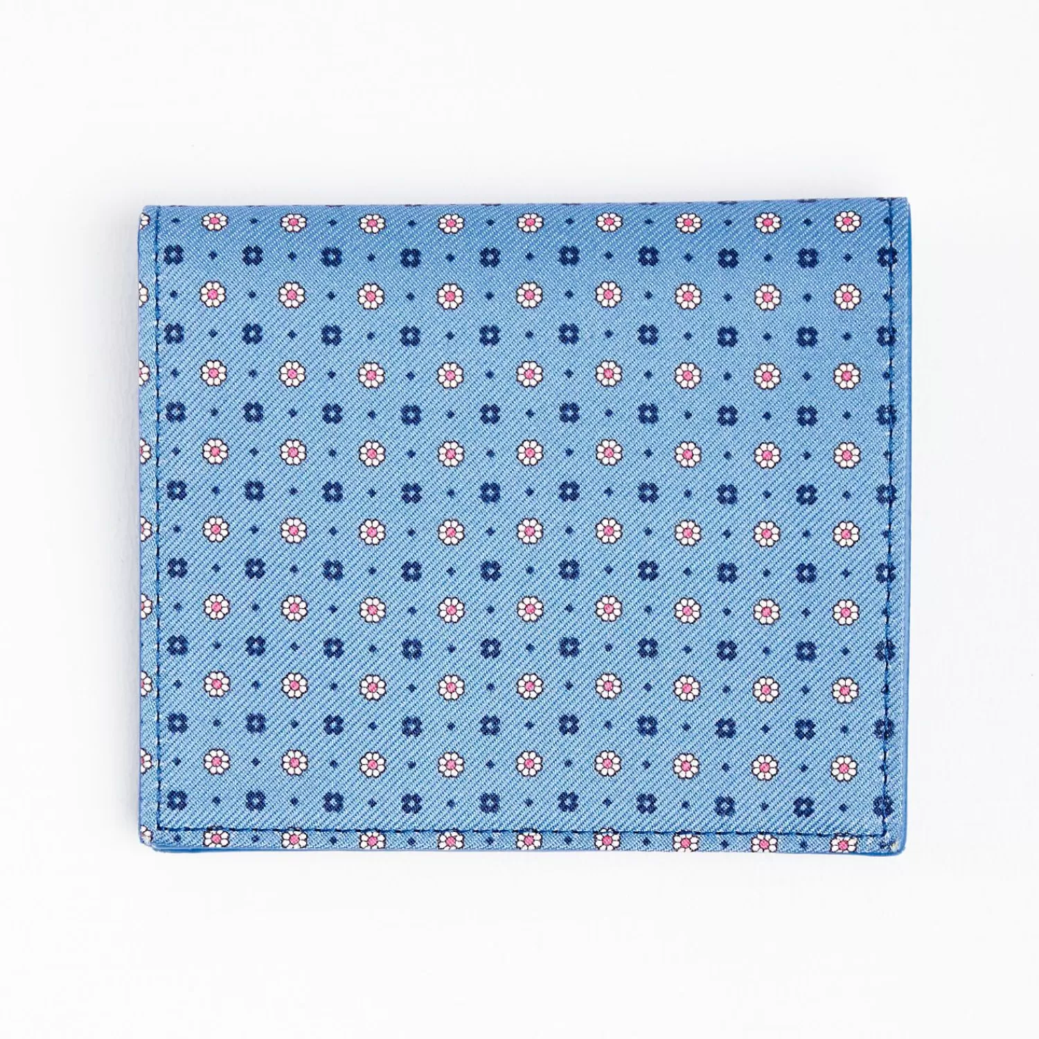 Powder Blue Small Wallet In Silk And Leather>E.Marinella Clearance