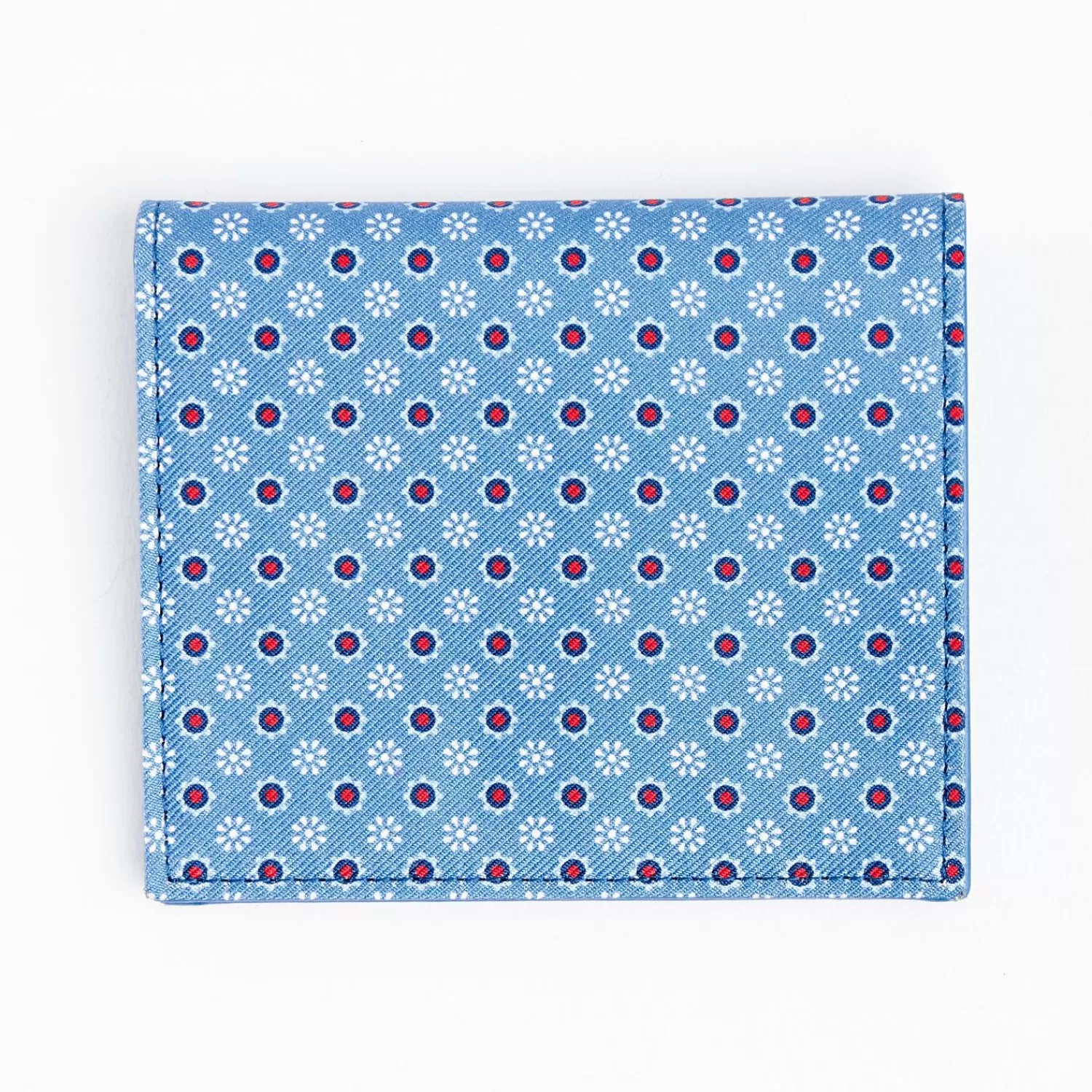 Powder Blue Small Wallet In Silk And Leather>E.Marinella Sale
