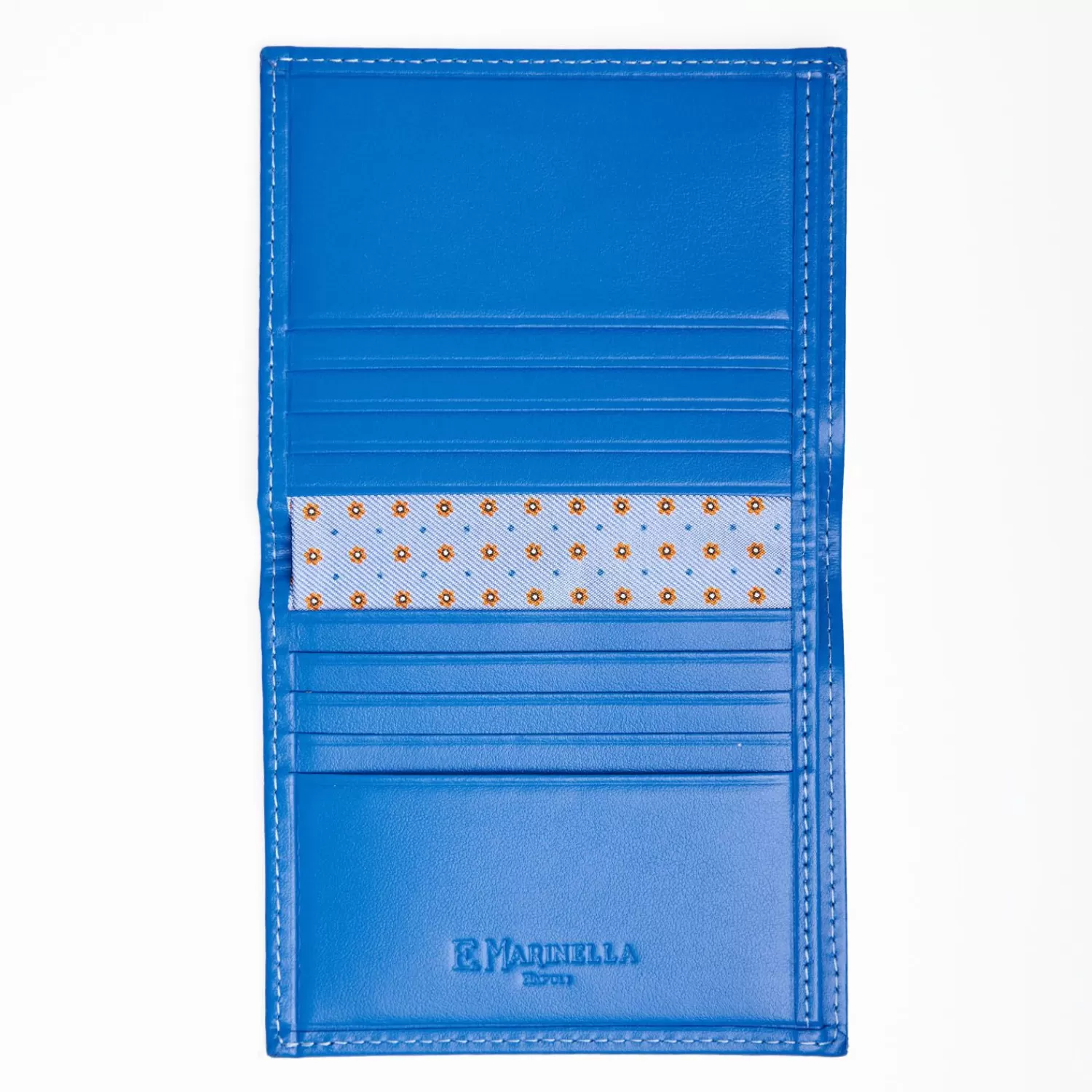 Powder Blue Small Wallet In Silk And Leather>E.Marinella Shop