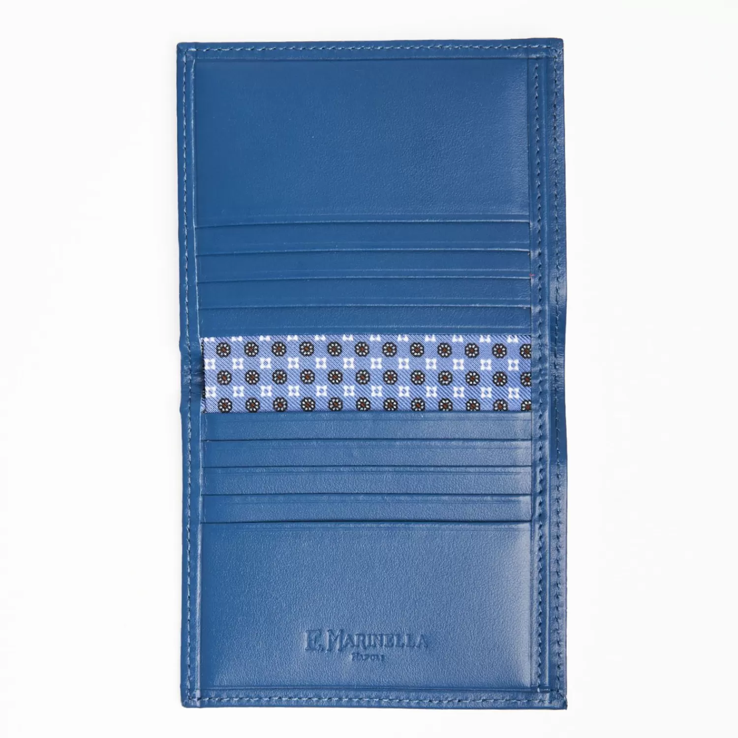 Powder Blue Small Wallet In Silk And Leather>E.Marinella Best Sale