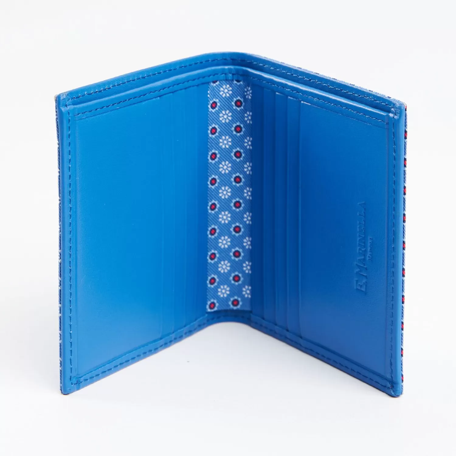 Powder Blue Small Wallet In Silk And Leather>E.Marinella Sale