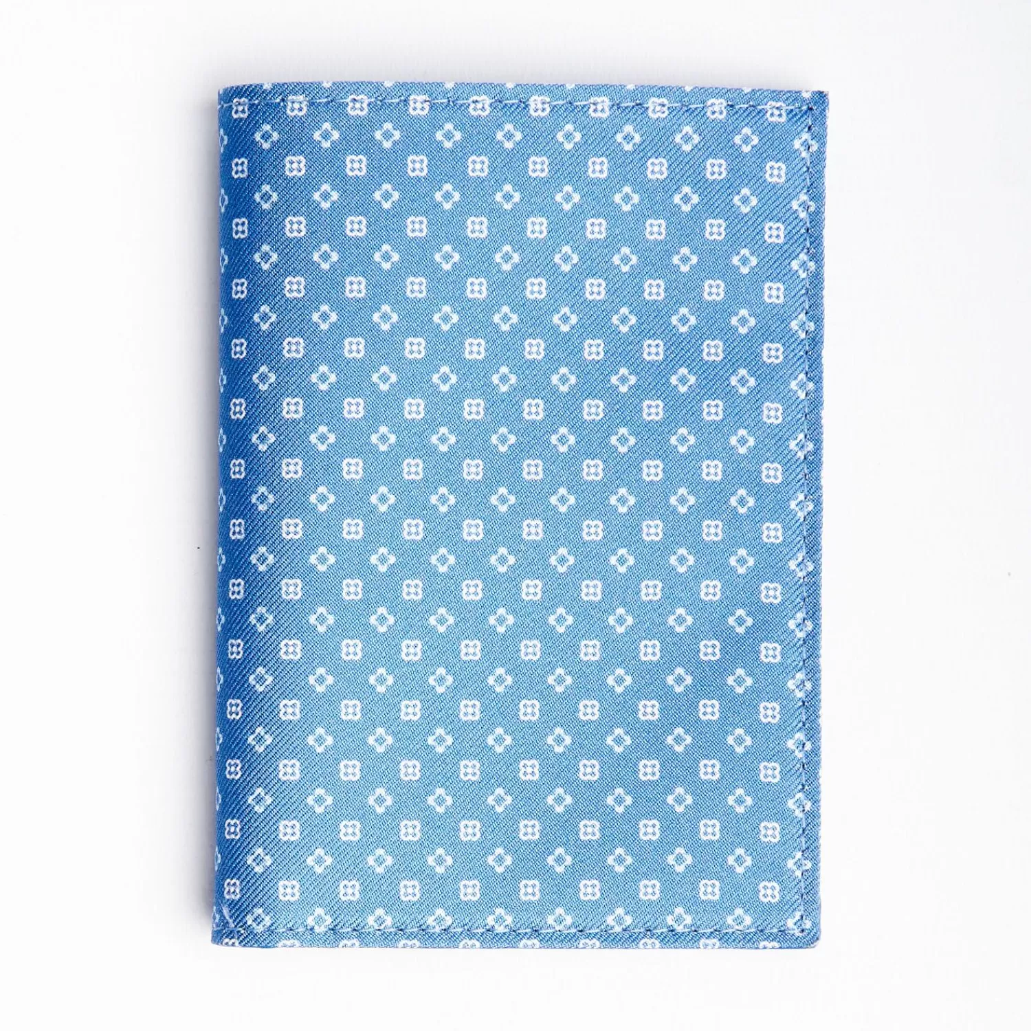 Powder Blue Vertical Wallet In Silk And Leather>E.Marinella Online
