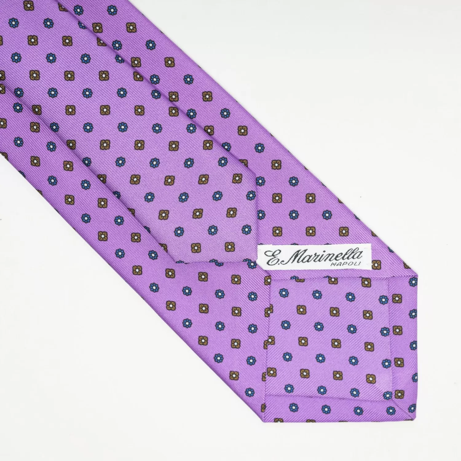 Purple Sartorial Classic Silk Tie Small Flower Pattern>E.Marinella Cheap